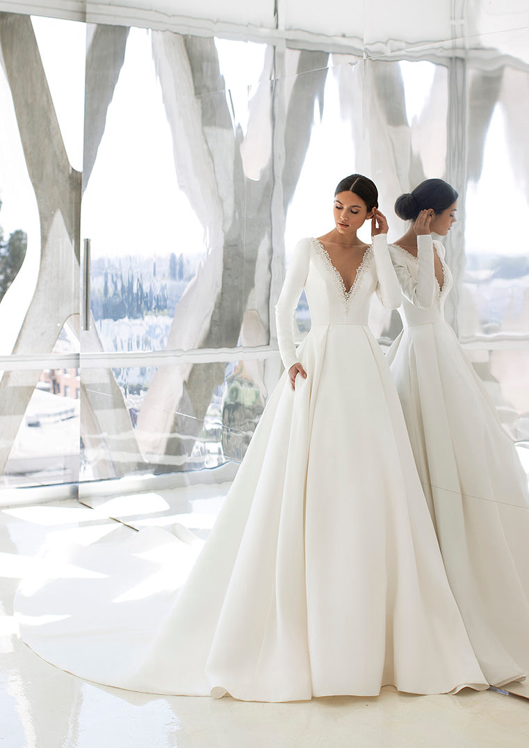 Long Sleeve Wedding Dresses – Camellia Wedding Gown, Bridal Store