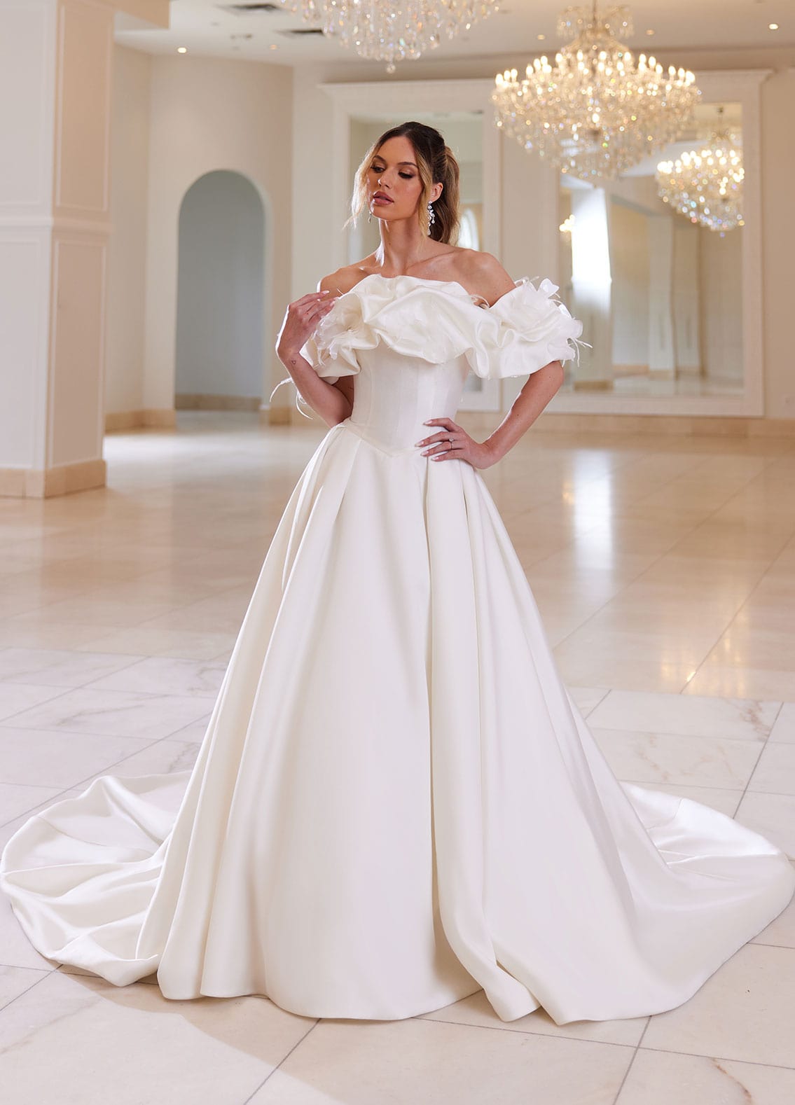 Ashley & Justin Wedding Dress 0 / Ivory Ashley & Justin: Estella - 11230