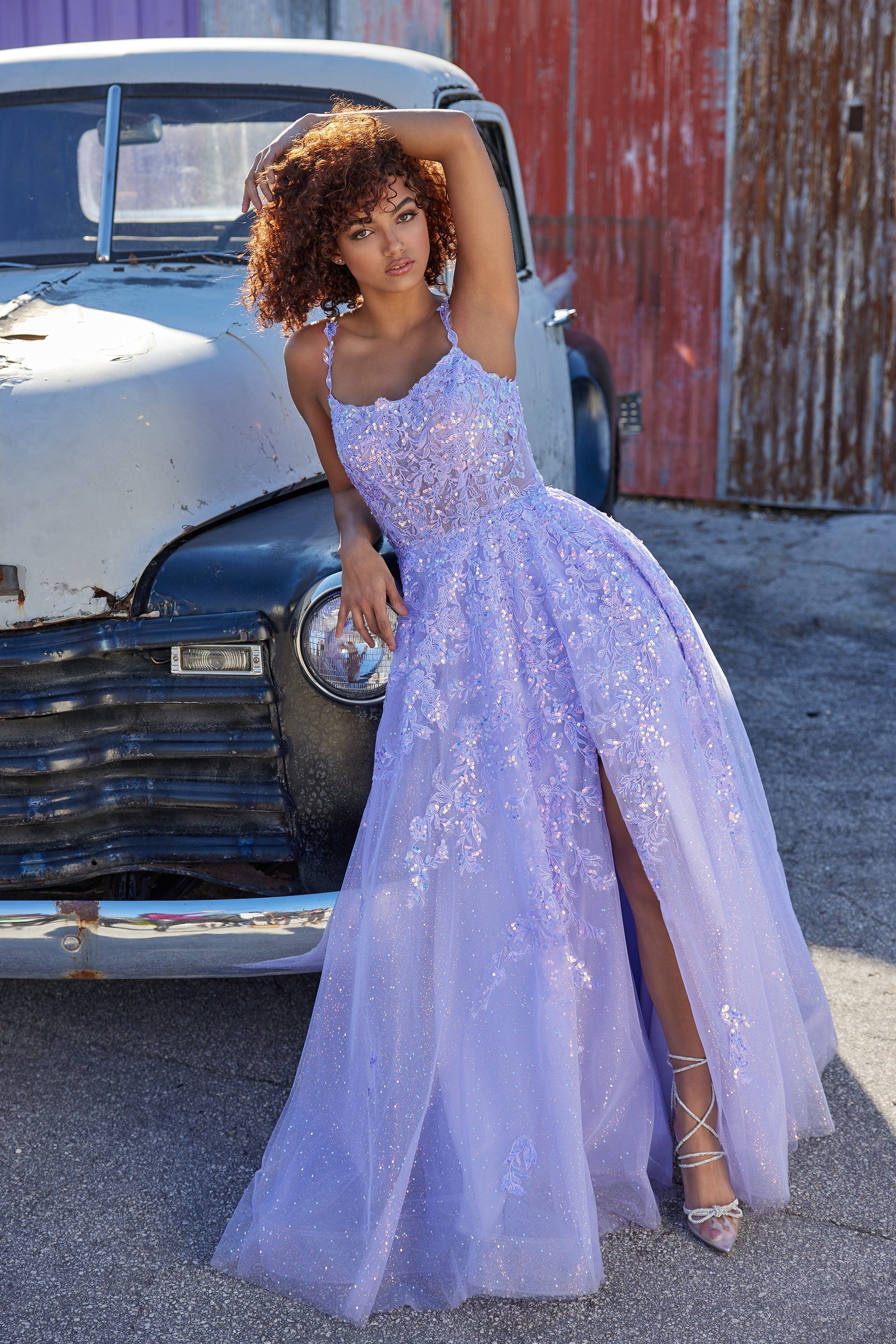 open lace back dress Ellie Wilde: EW35114