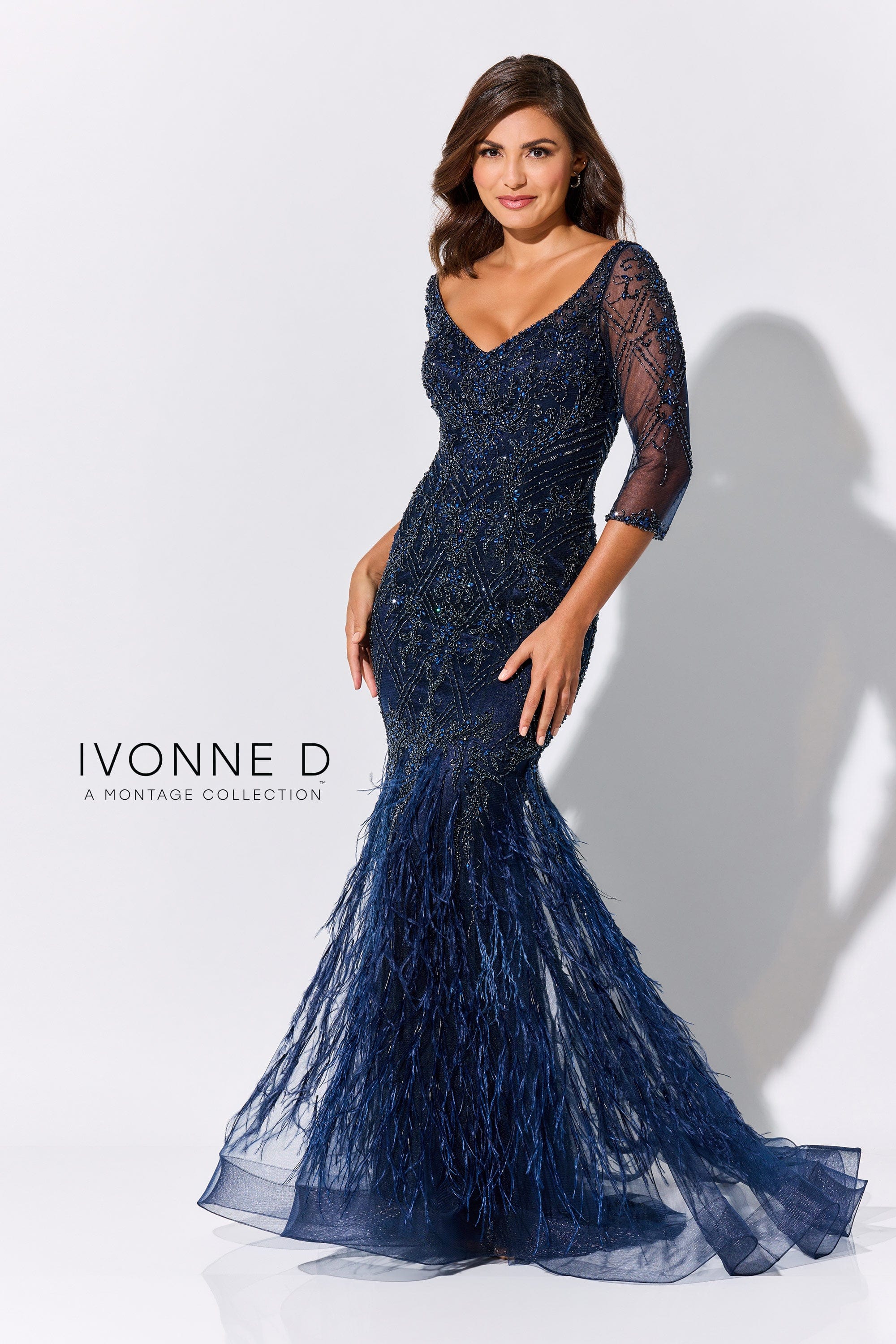 Ivonne D Mother of the Bride 4 / Navy Blue Ivonne D: ID318