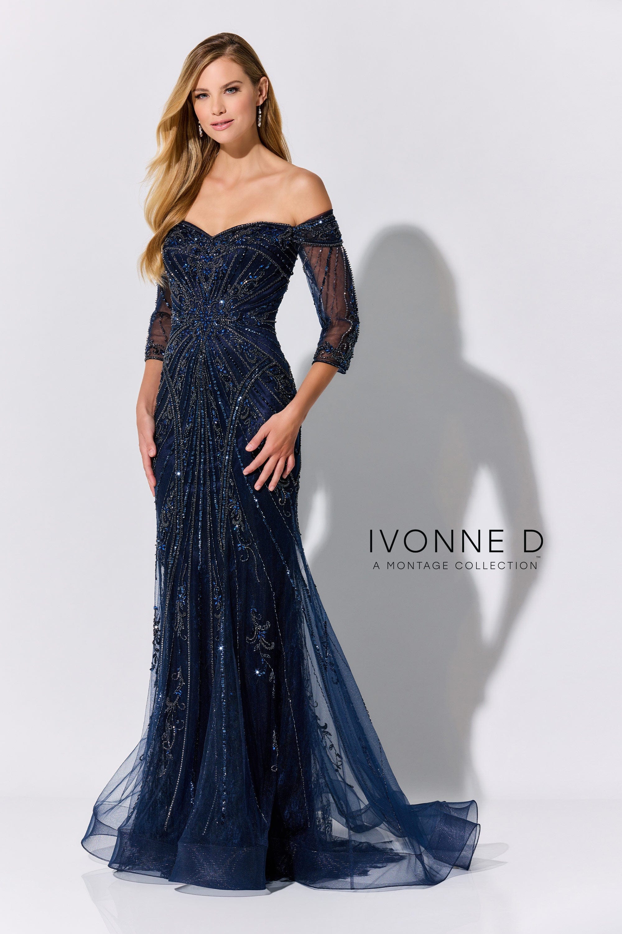 Ivonne D Mother of the Bride 4 / Navy Blue Ivonne D: ID320