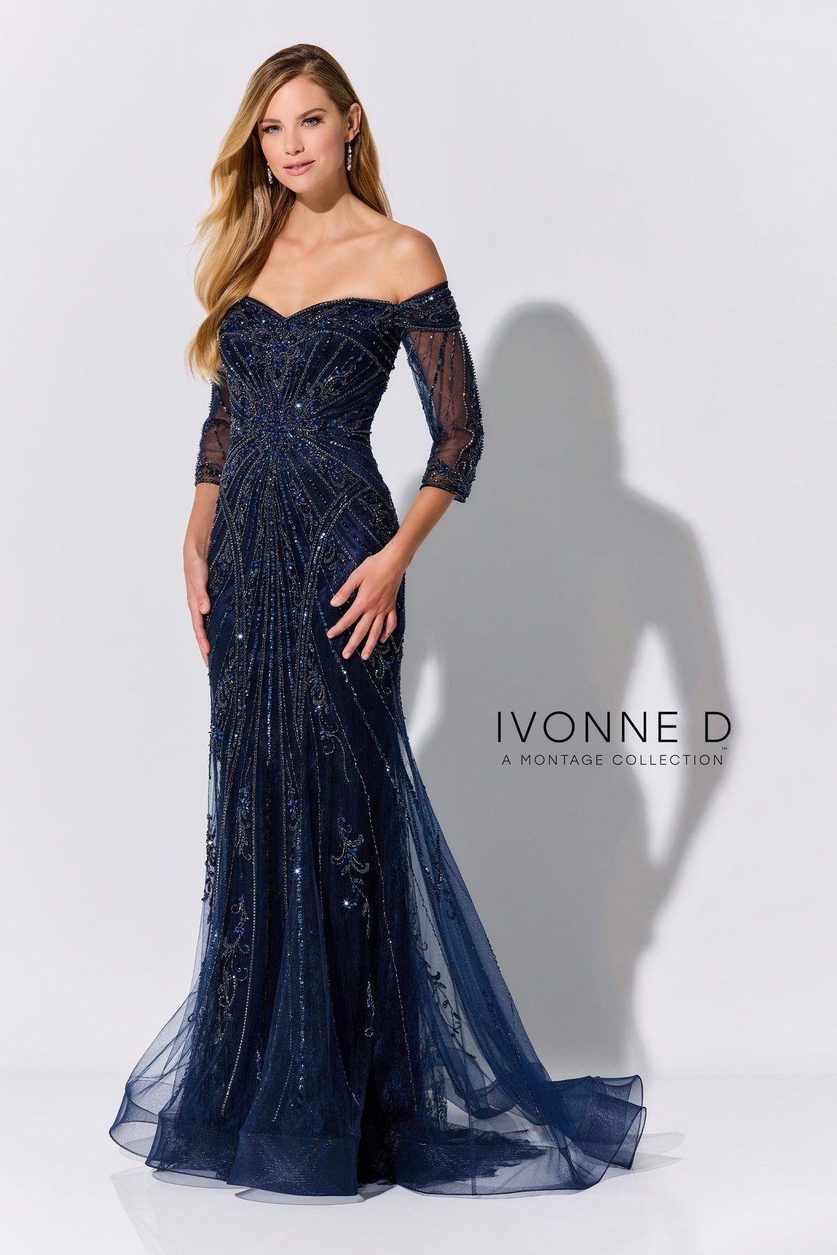 Ivonne D Mother of the Bride 4 / Navy Blue Ivonne D: ID320