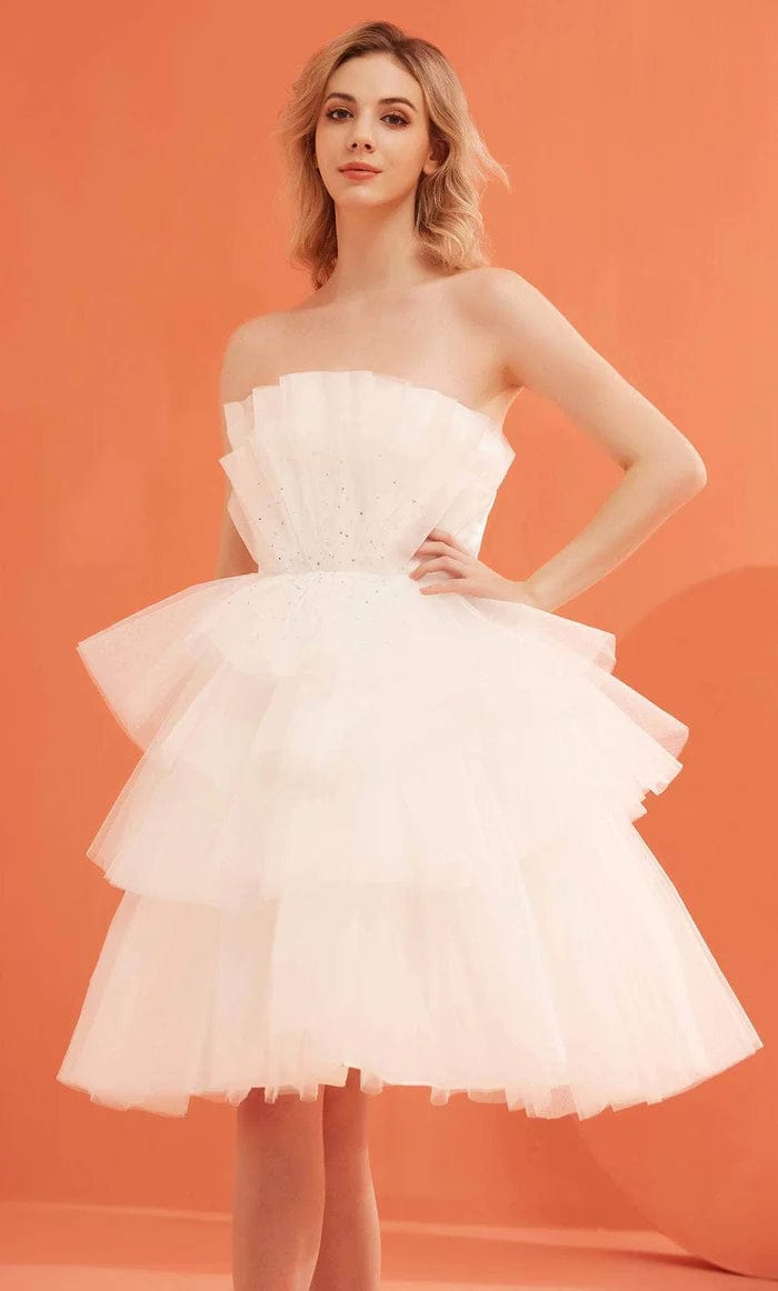 Jadore Evening Dress 8 / Ivory Jadore: J22073 (Clearance)