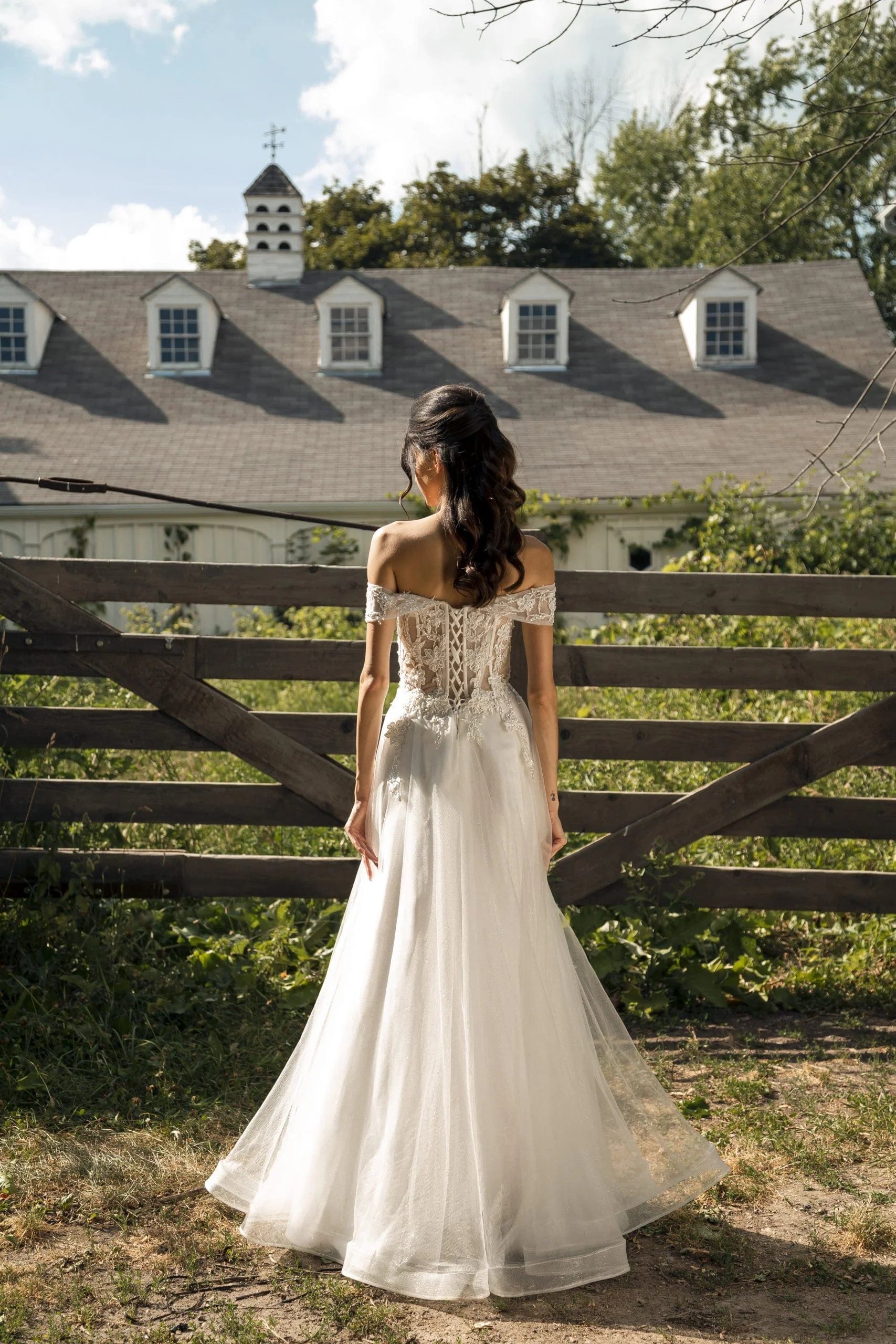Magnolia White Wedding Dress Magnolia White: Periwinkle
