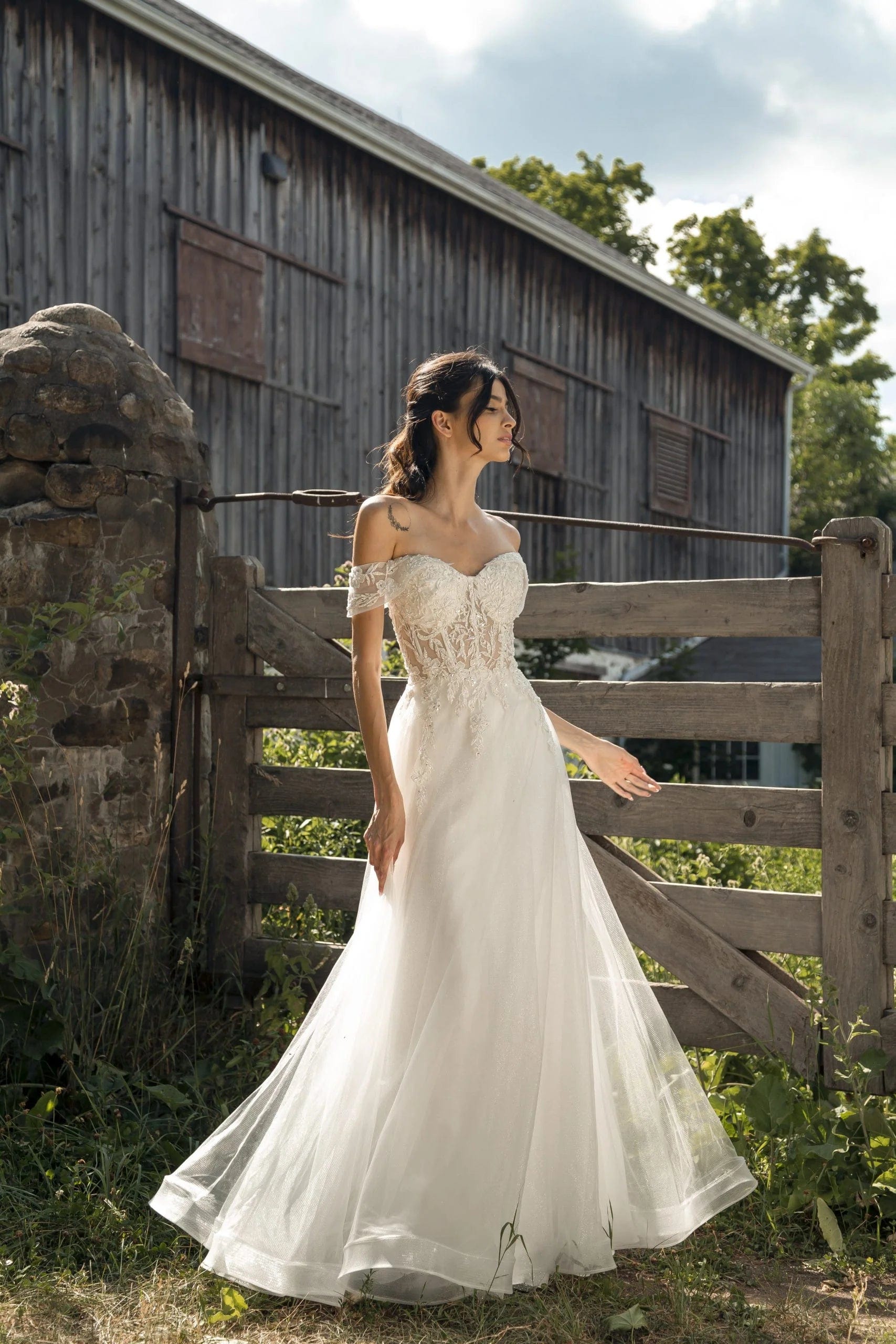 Magnolia White Wedding Dress Magnolia White: Periwinkle