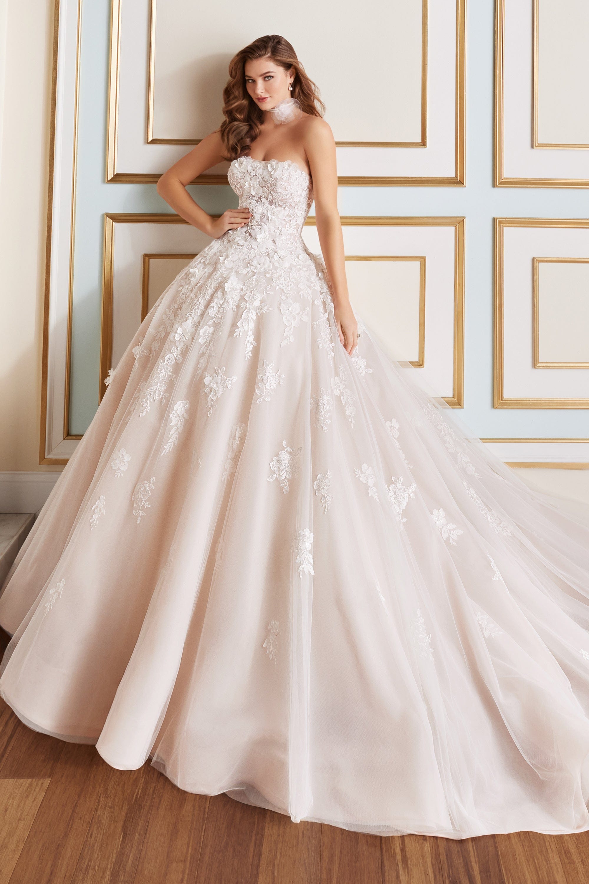 Martin Thornburg Wedding Dress 0 / Ivory/Tea Rose Martin Thornburg: MT5121 - Cavalli