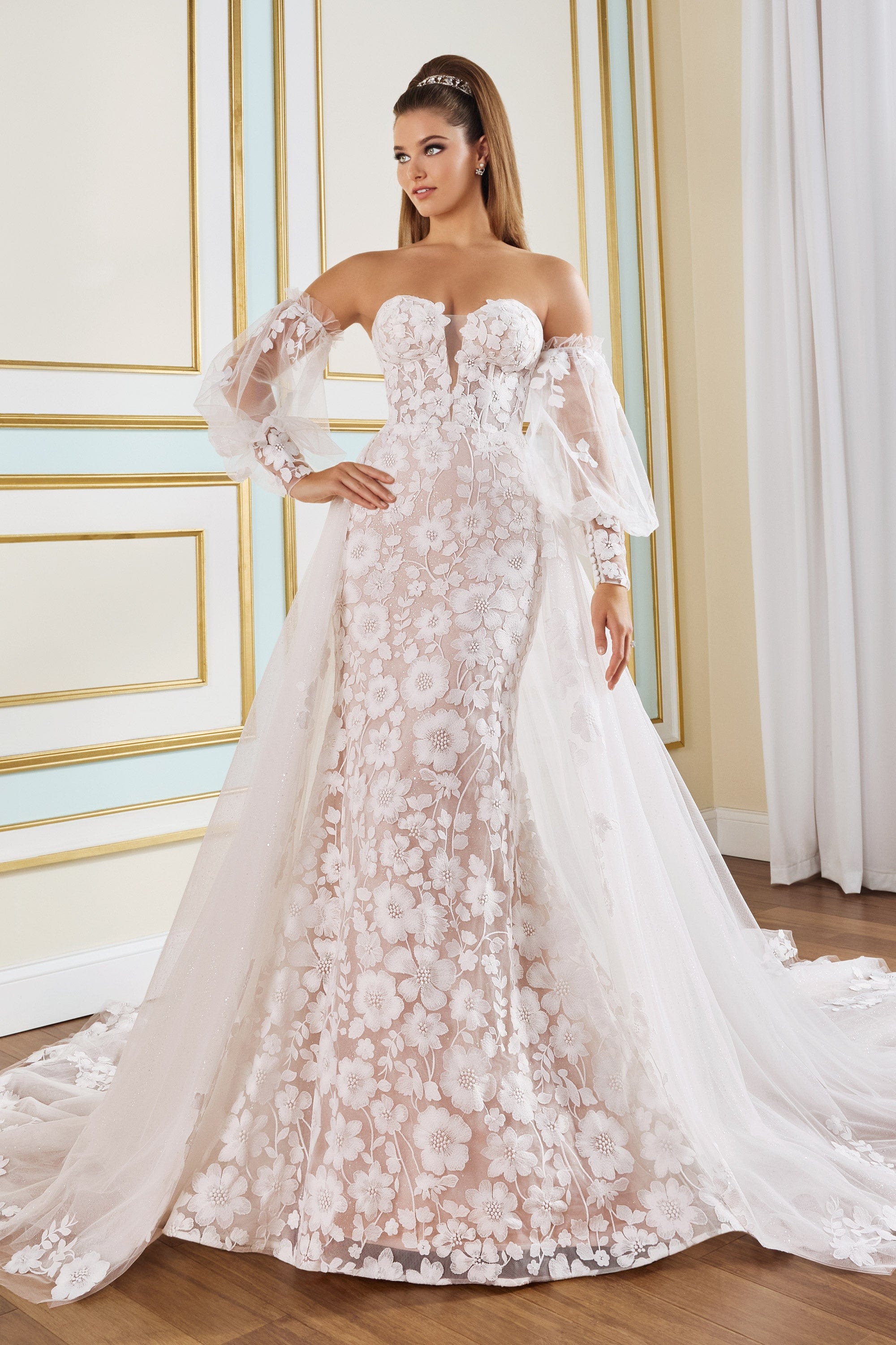 Martin Thornburg Wedding Dress 0 / Diamond White/Blush Martin Thornburg: MT9115 - Sunflower