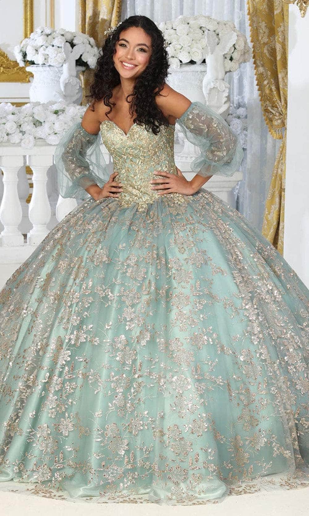 May Queen Quinceanera 4 / Sage/Gold May Queen: LK200