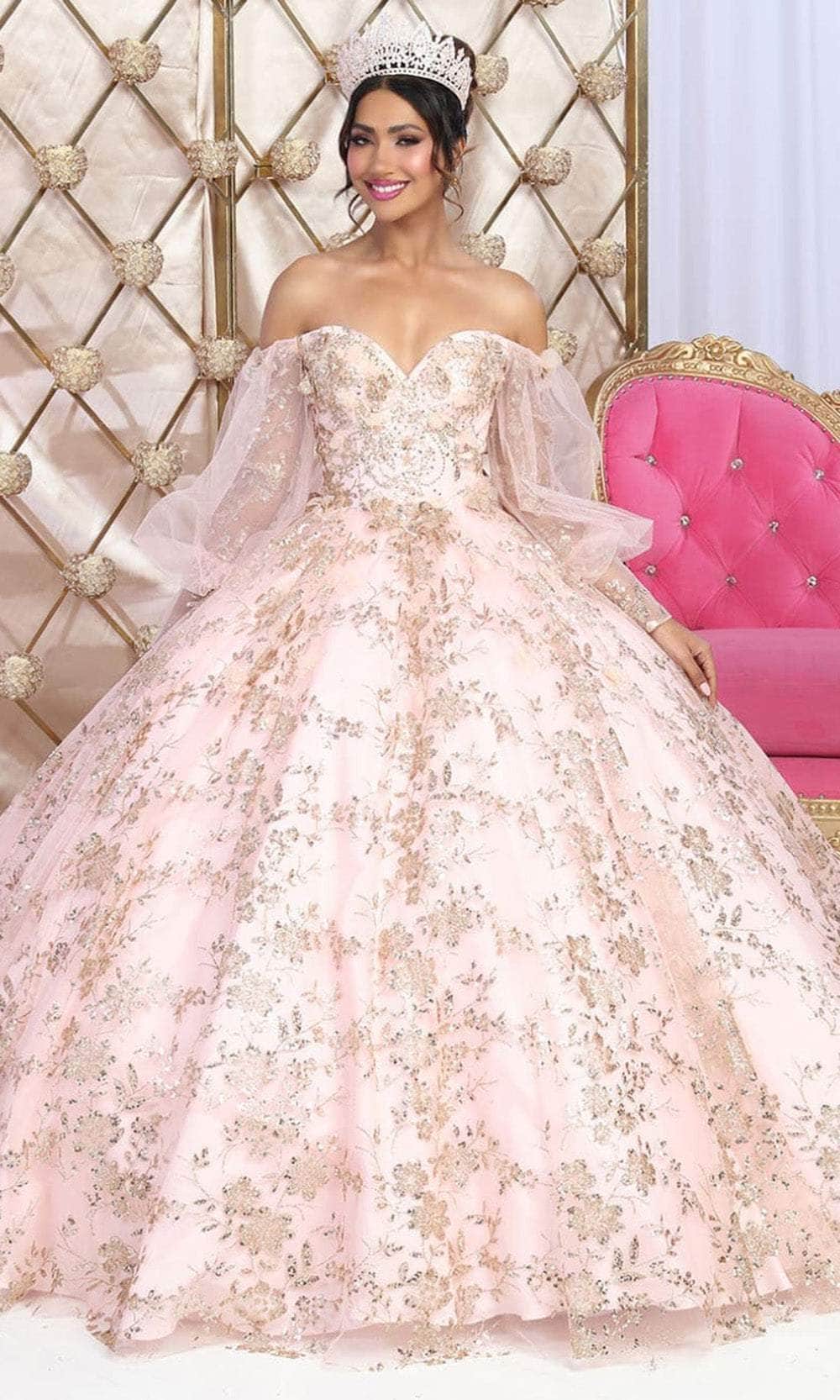 May Queen Quinceanera 4 / Blush/Gold May Queen: LK206