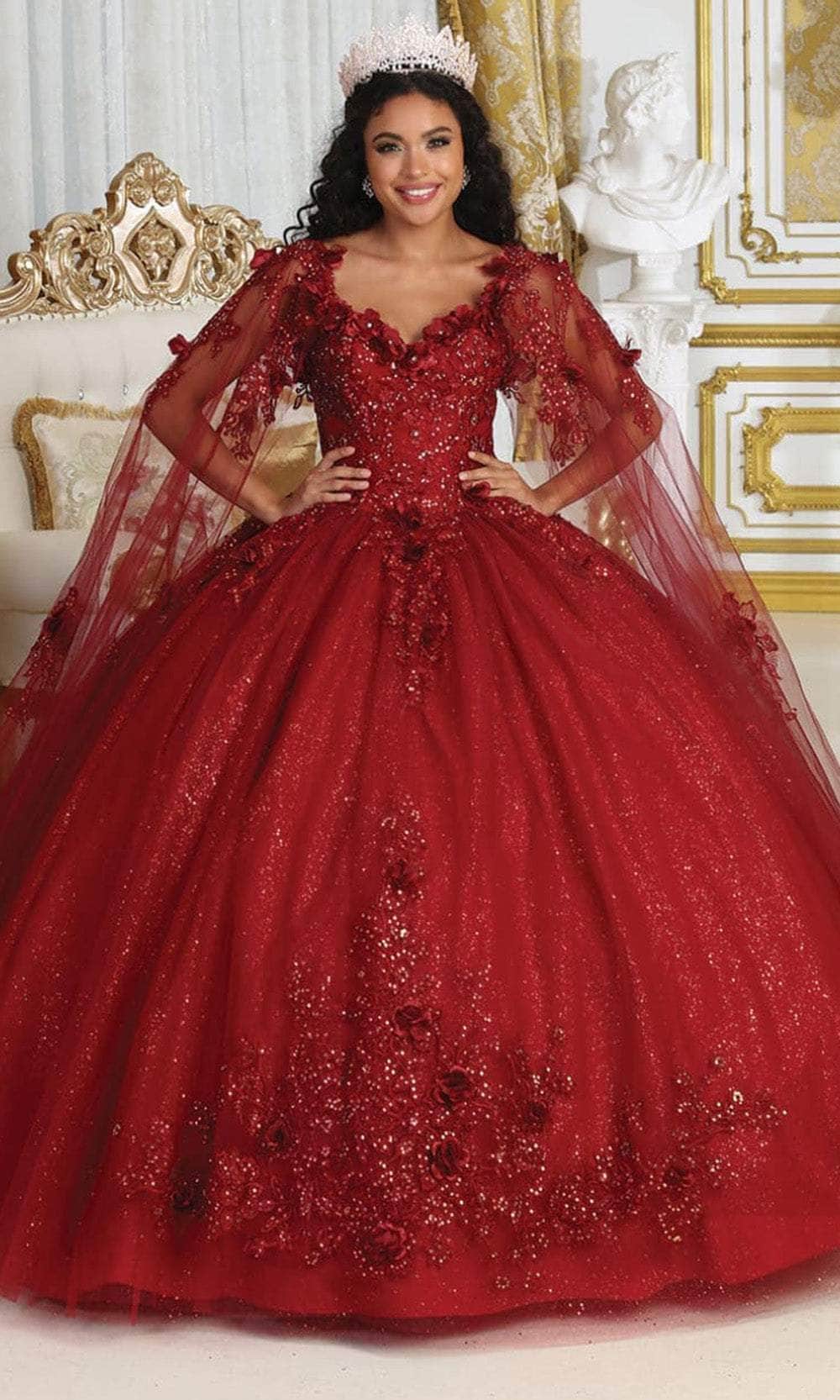 May Queen Quinceanera 4 / Burgundy May Queen: LK214