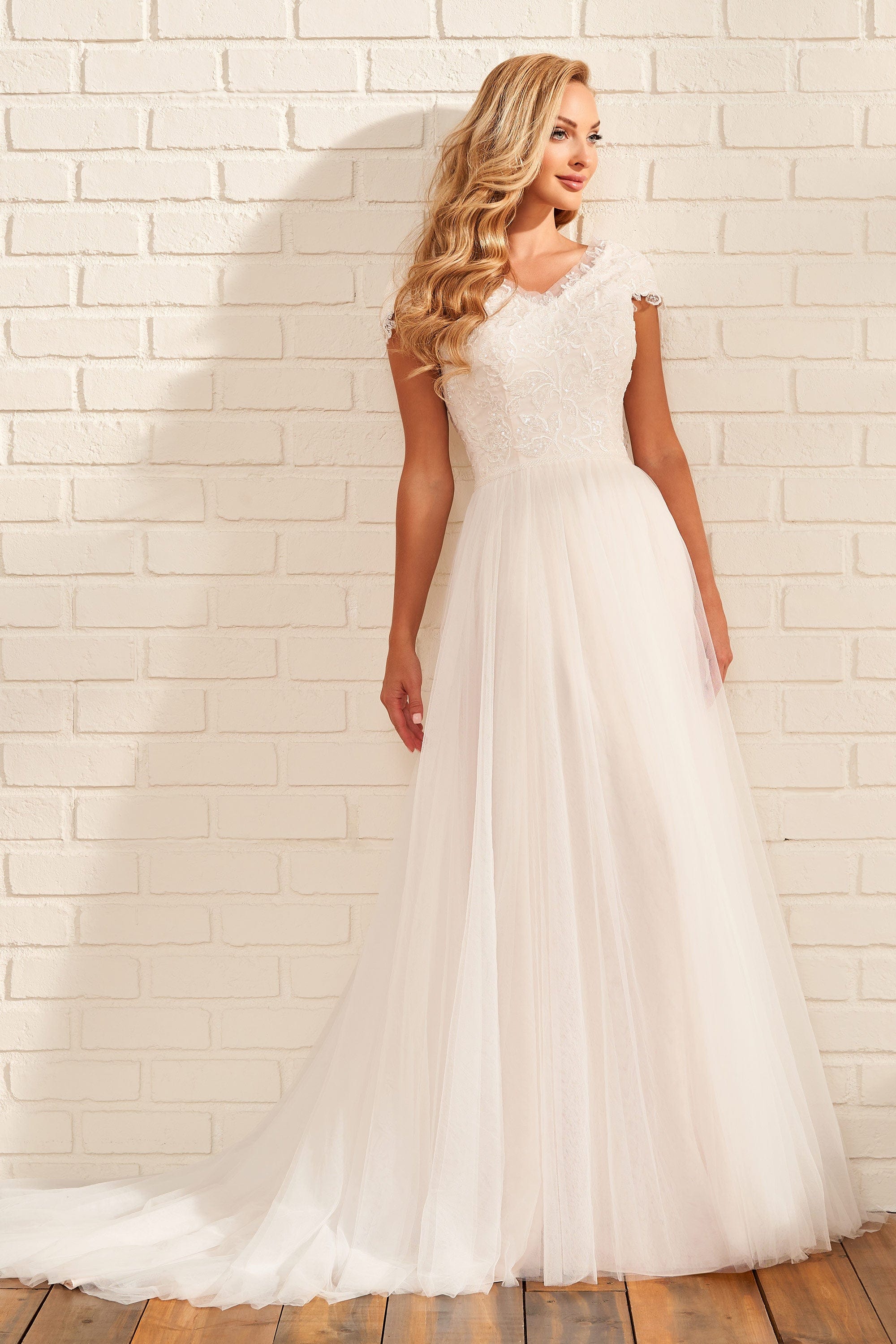 Modest by Mon Cheri Wedding Dress Modest by Mon Cheri: MOD1816