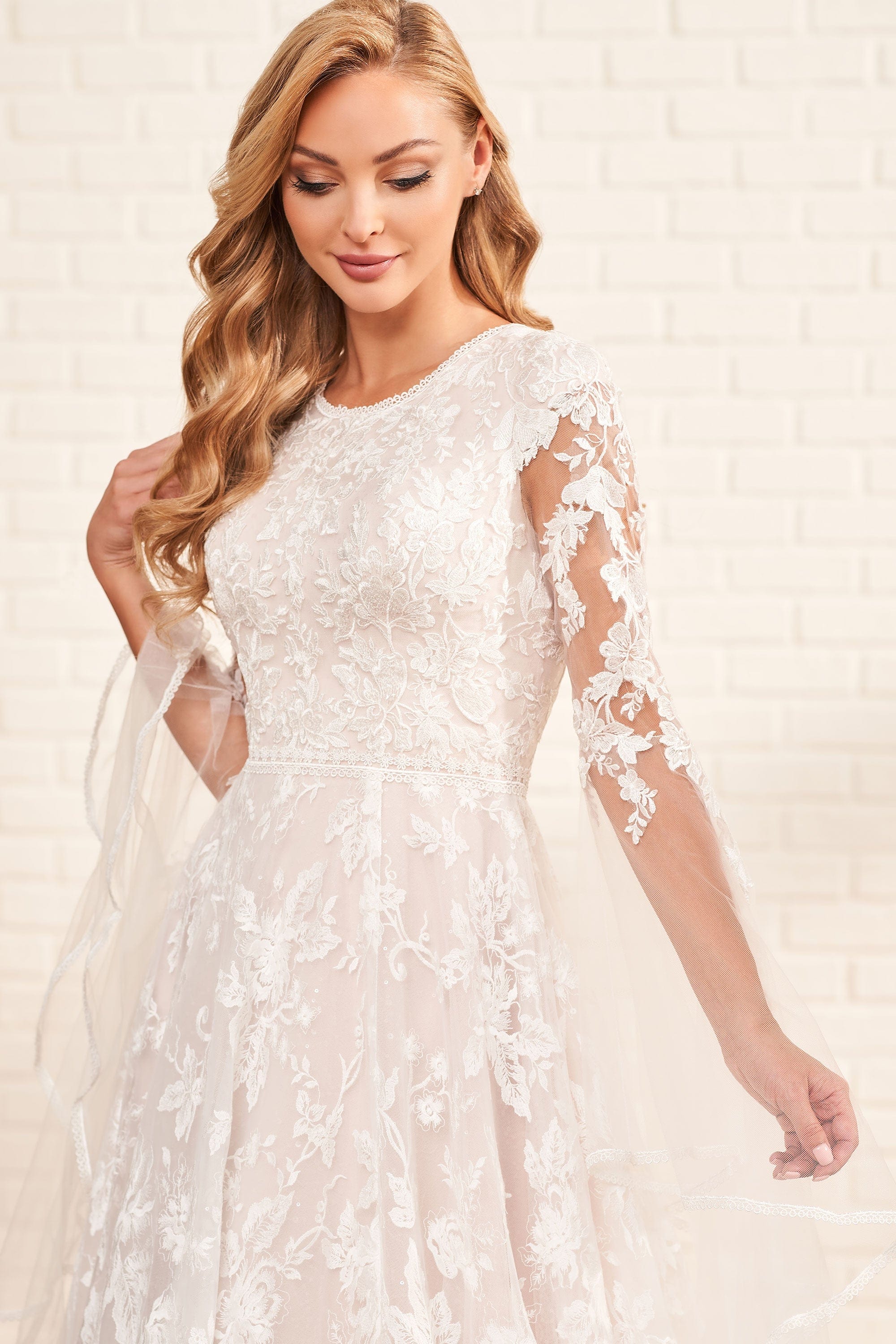 Modest by Mon Cheri Wedding Dress Modest by Mon Cheri: MOD1817