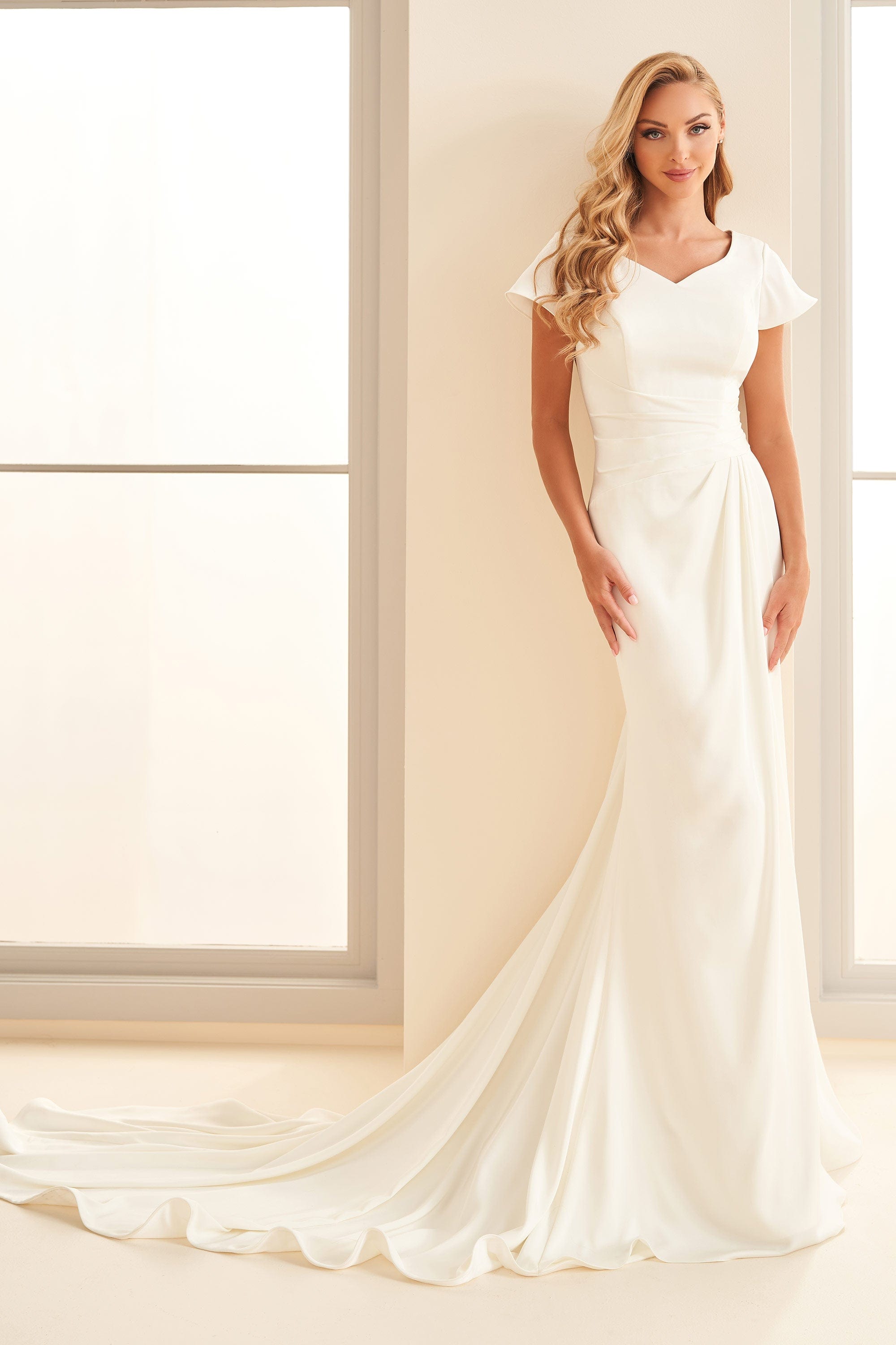 Modest by Mon Cheri Wedding Dress 0 / Ivory Modest by Mon Cheri: MOD1822