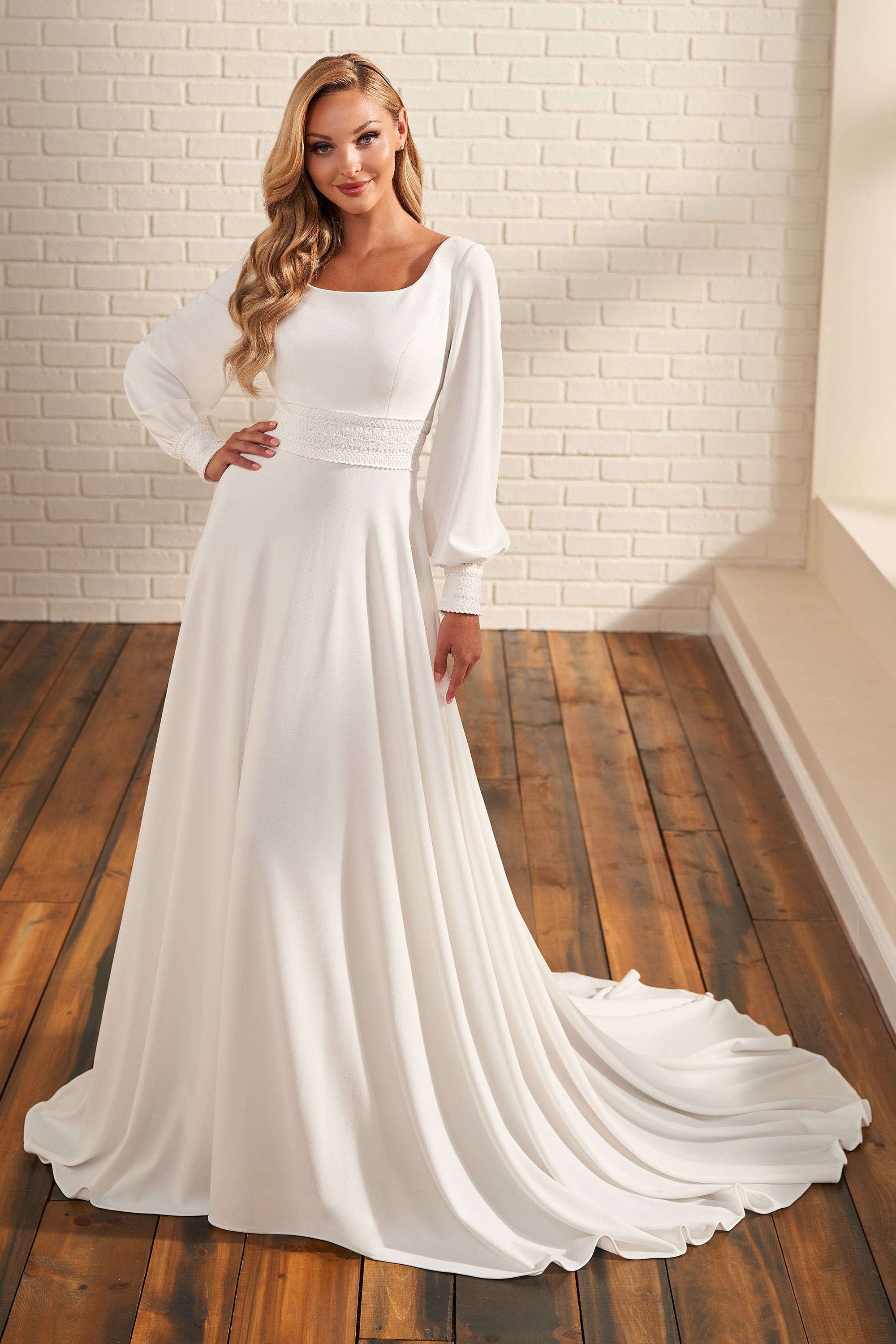 Modest by Mon Cheri Wedding Dress 0 / Ivory Modest by Mon Cheri: MOD217
