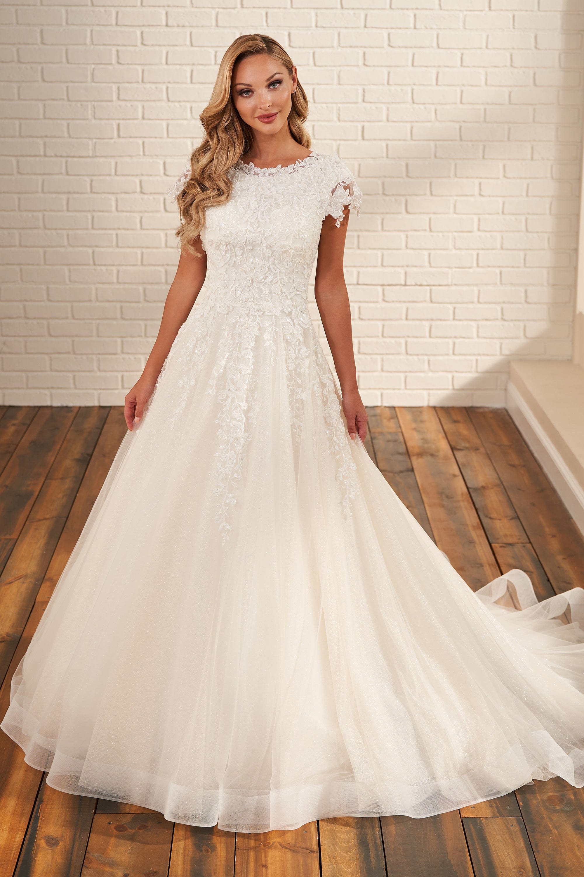 Modest by Mon Cheri Wedding Dress 0 / Ivory Modest by Mon Cheri: MOD219