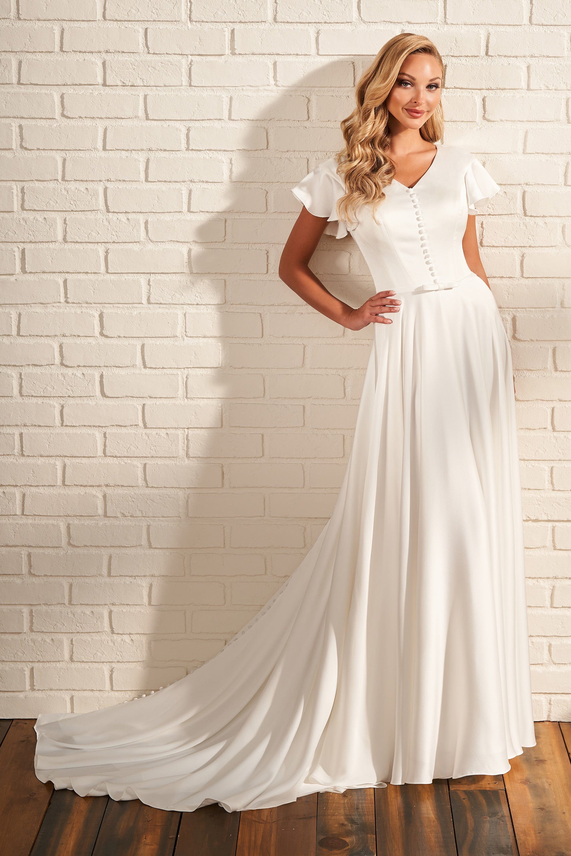 Modest by Mon Cheri Wedding Dress Modest by Mon Cheri: MOD220
