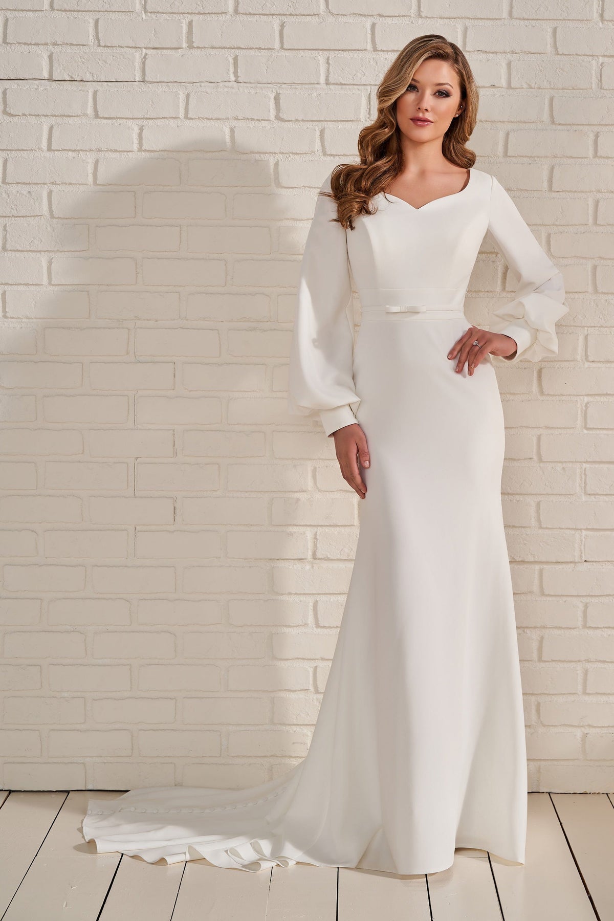 Modest by Mon Cheri Wedding Dress 0 / Ivory Modest by Mon Cheri: MOD953