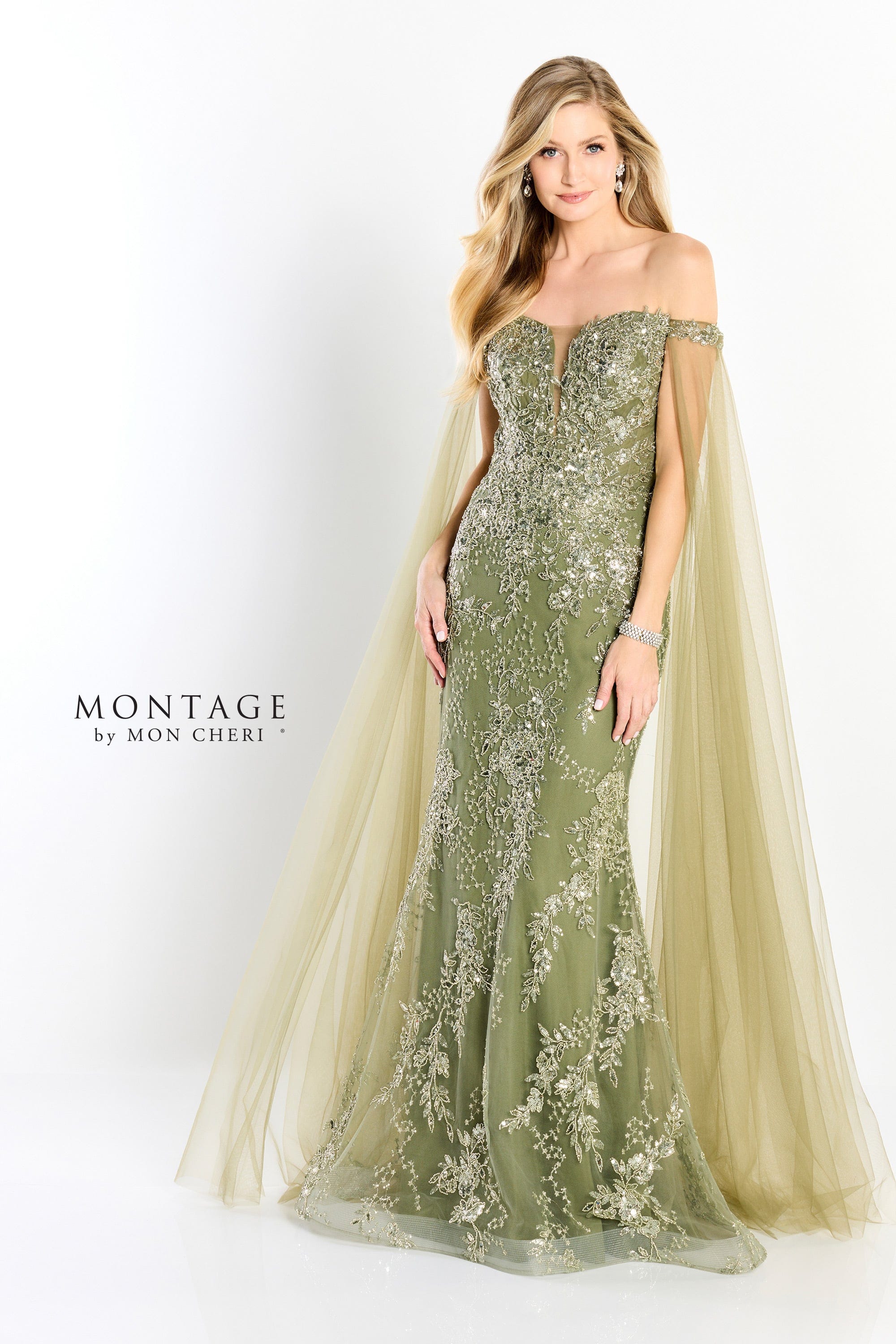 montage by mon cheri evening dresses Mon Cheri Montage 119958 Mother Of The Bride Dress 22W / Champagne Ombre main image 1