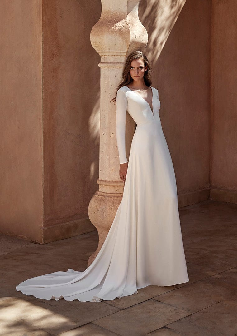 fitted lace wedding dress Pronovias ANGELITE| Fantasy Bridal Boutique main image 1