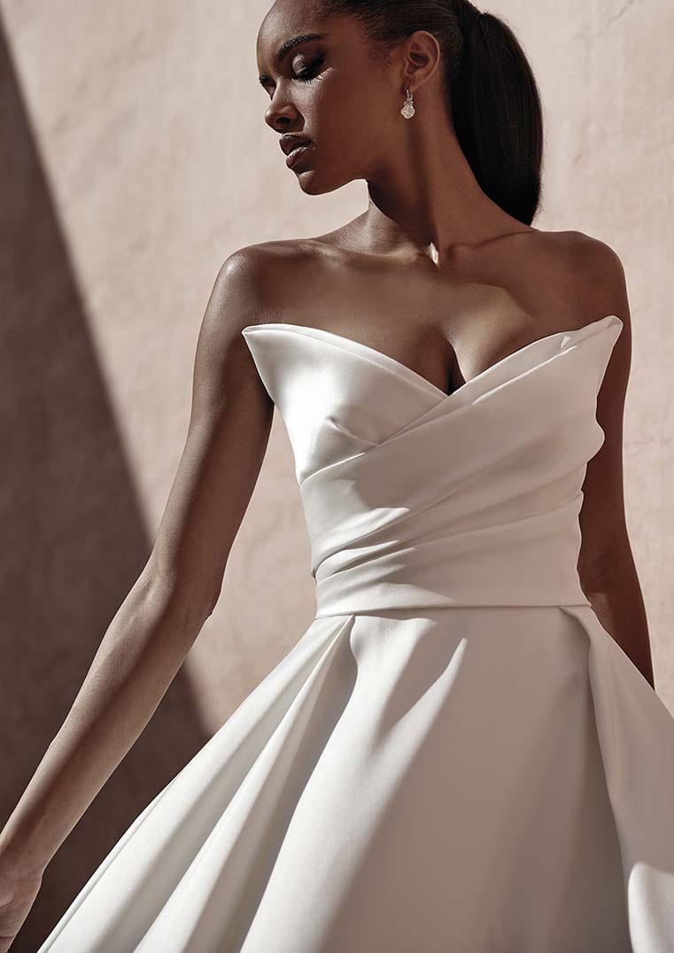 pronovias mikado silk dress Mikado wedding dresses with timeless elegance