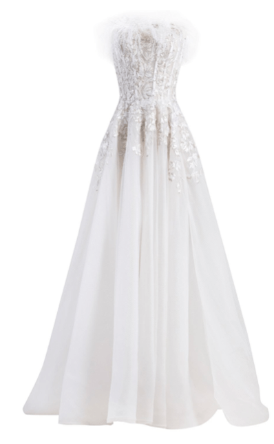 Saiid Kobeisy Wedding Dress 8 / Off White Saiid Kobeisy: BR19-11 (Clearance)