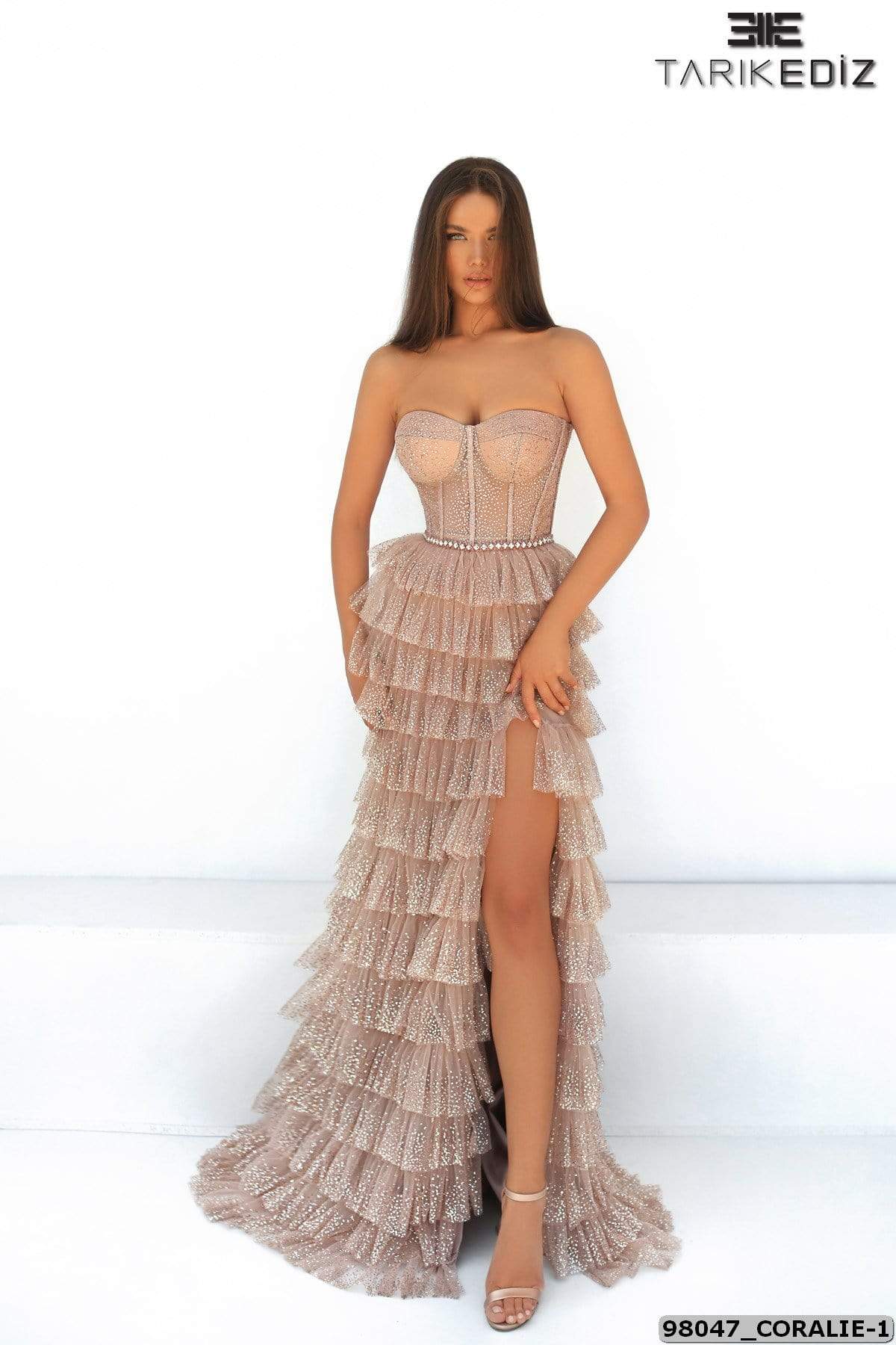 Tarik Ediz Evening Dress 6 / pink Tarik Ediz: 98047 - Coralie (Clearance)