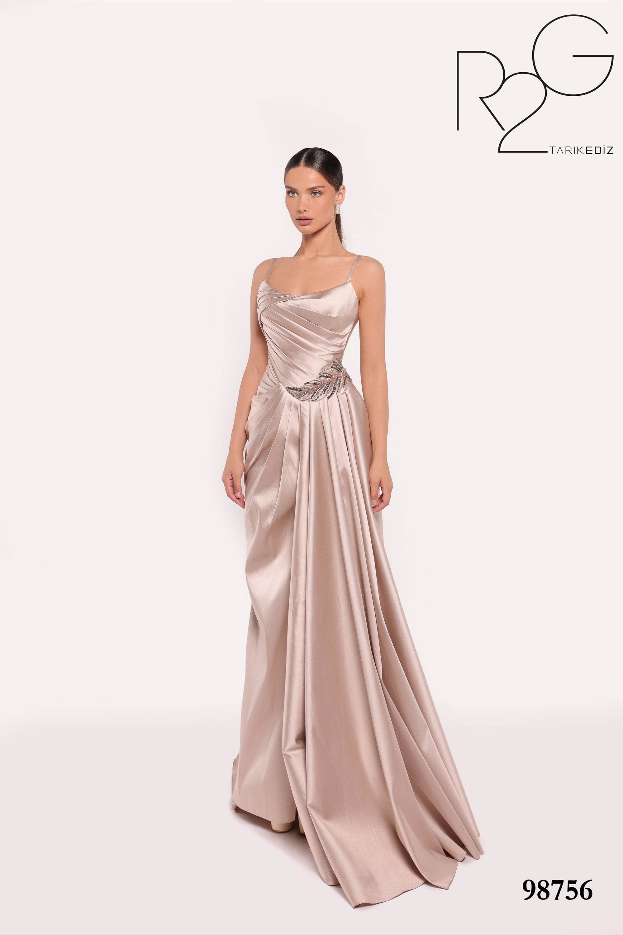 Tarik Ediz Evening Dress 0 / Stone Tarik Ediz: 98756