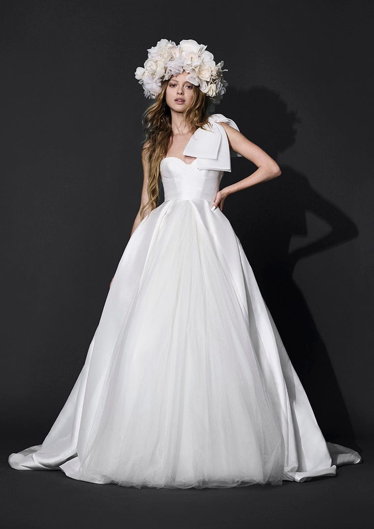 Vera wang one discount shoulder wedding dress