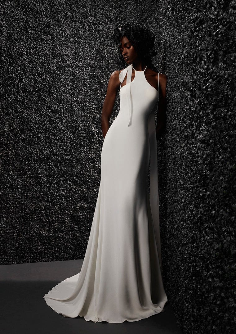 Vera wang high outlet neck wedding dress