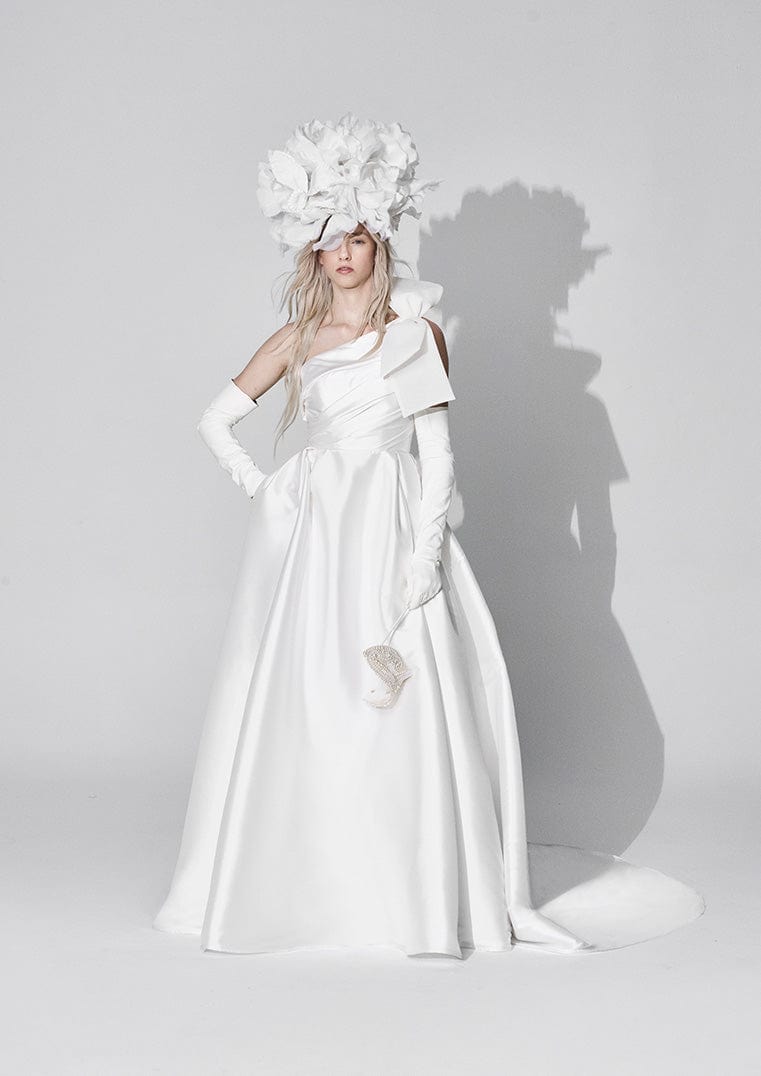 white by vera wang asymmetric pleats wedding dress New Vera Wang Wedding Dresses