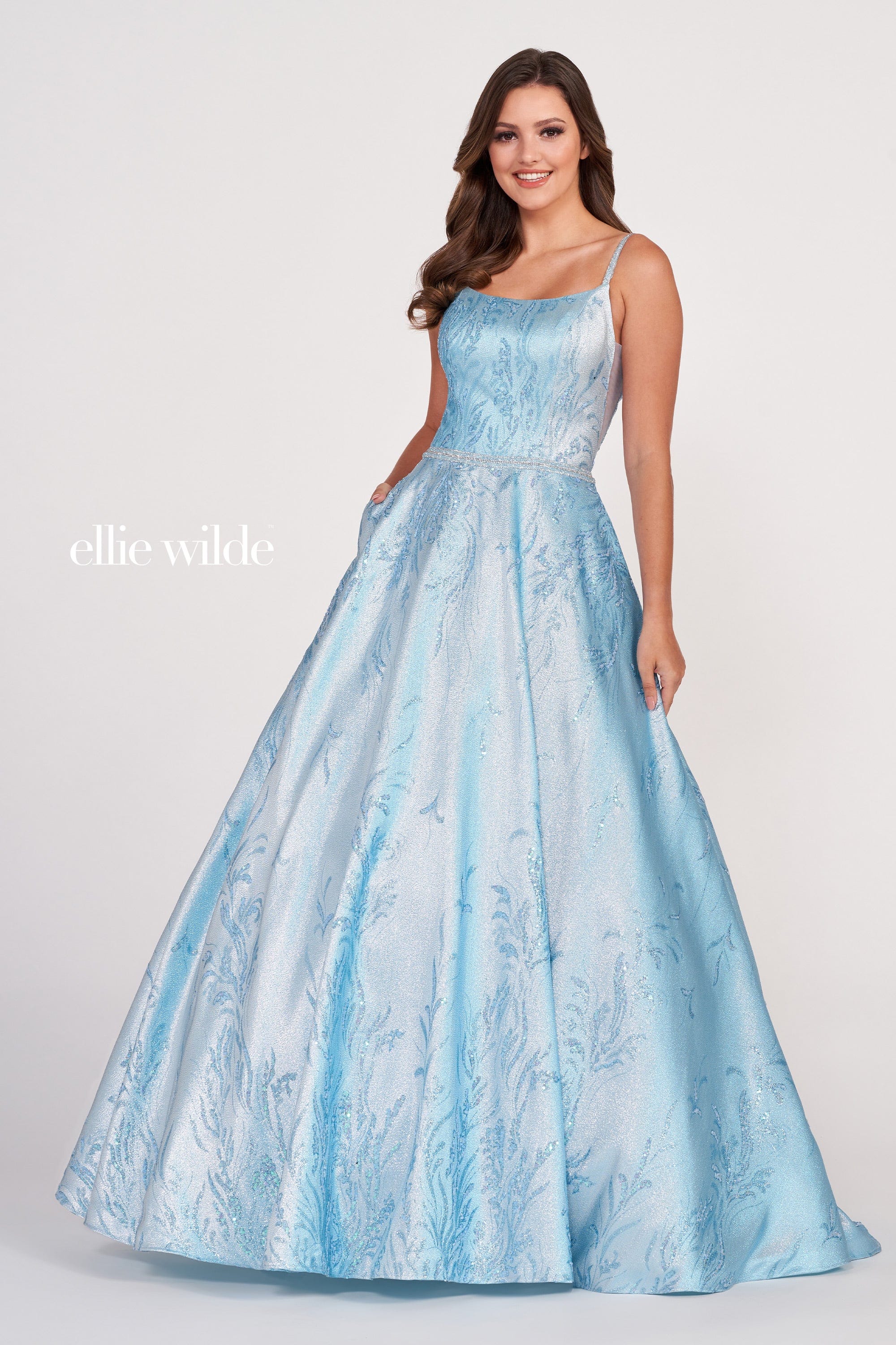 Ellie wilde light blue sales prom dress