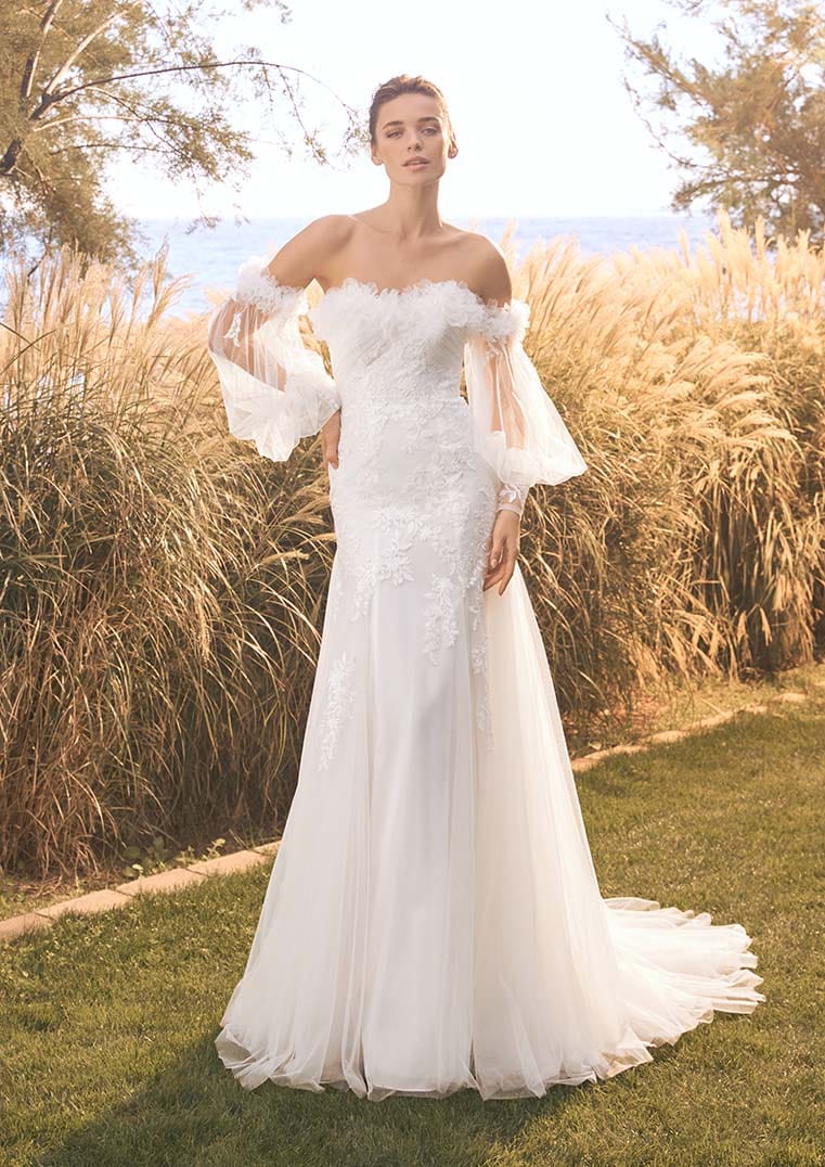 Marchesa long clearance sleeve wedding dress