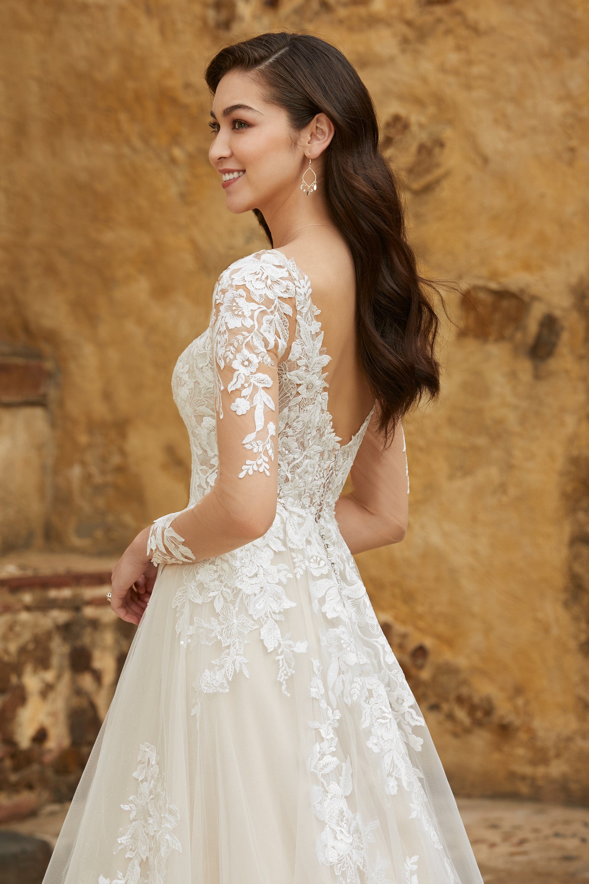 Sophia tolli long store sleeve wedding dresses