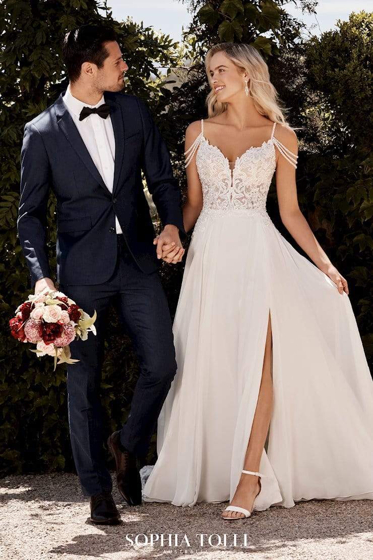 Sophia Tolli Y12235 Long Sleeve Lace Wedding Dress – Bridal Caprice Boutique