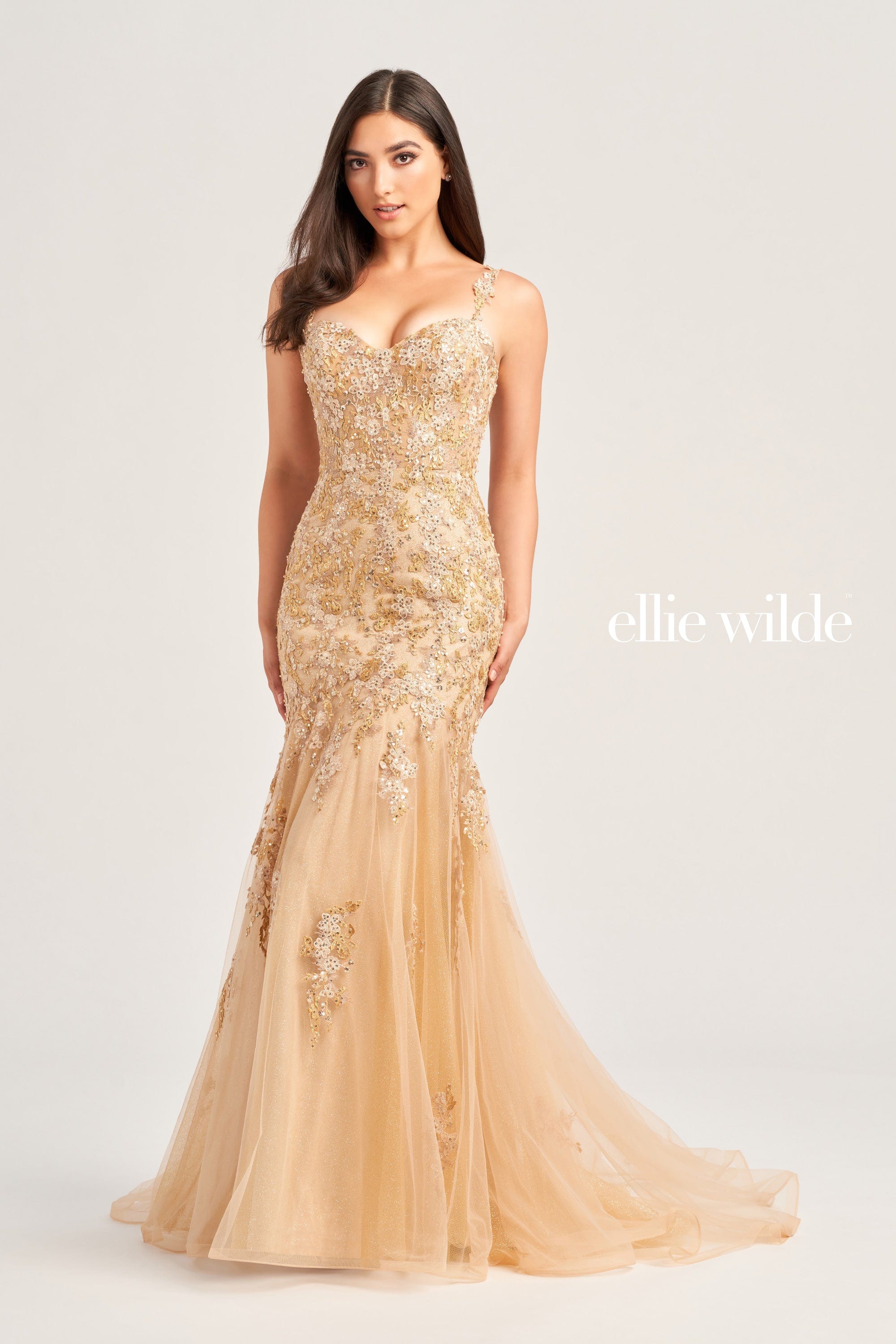 ellie wilde gold prom dress Ellie Wilde EW36060