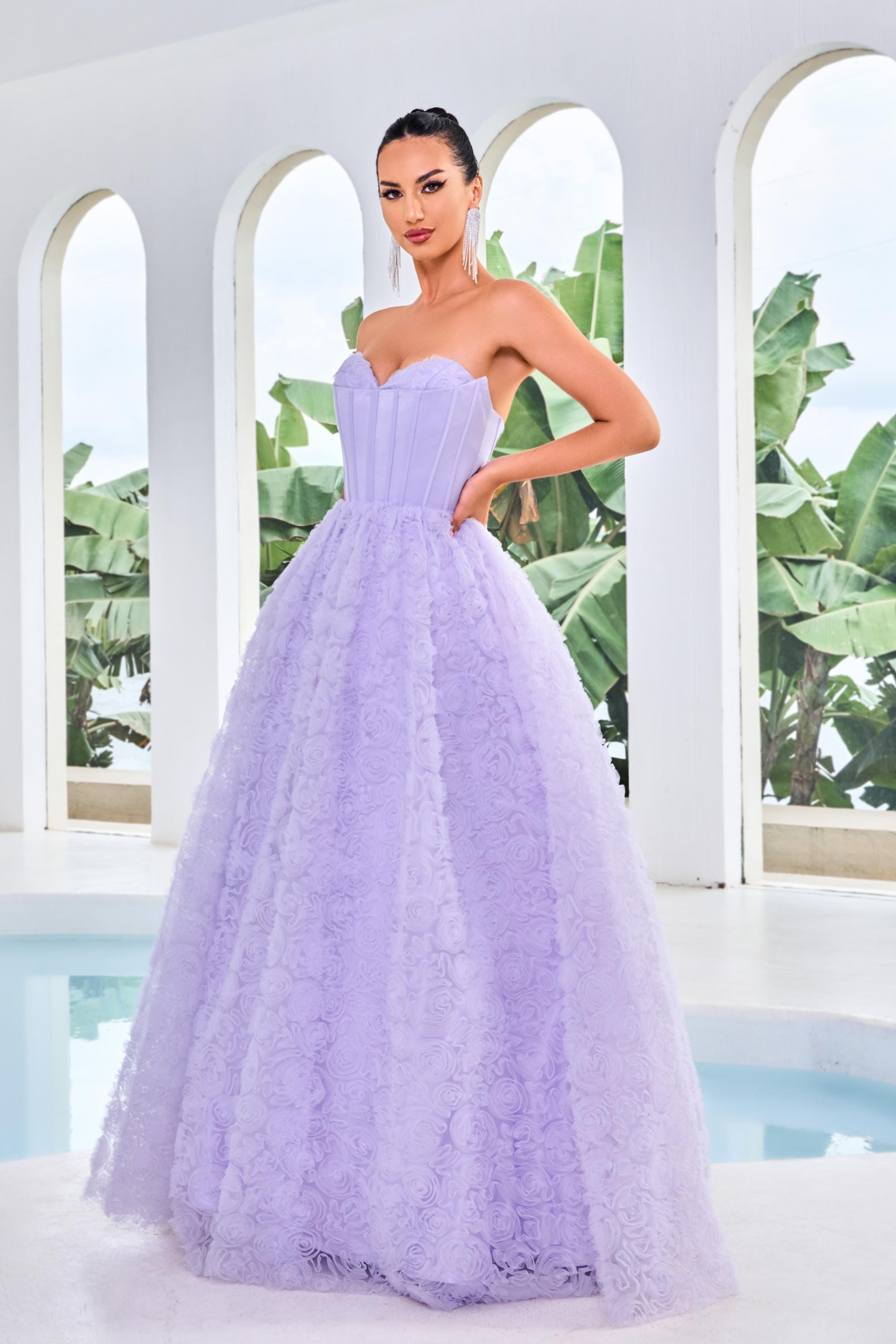 Jadore Evening Dress 4 / Lavander Jadore: J24045