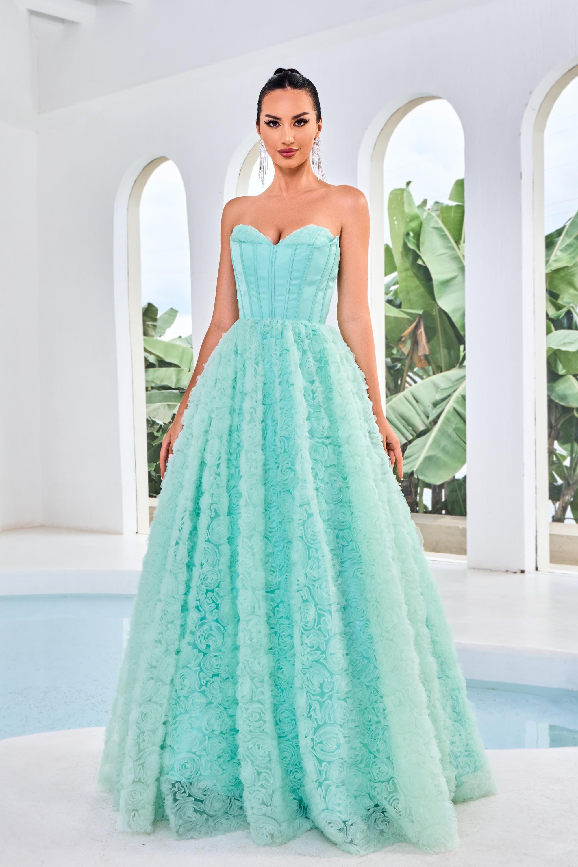 Jadore Evening Dress 4 / Mint Jadore: J24045