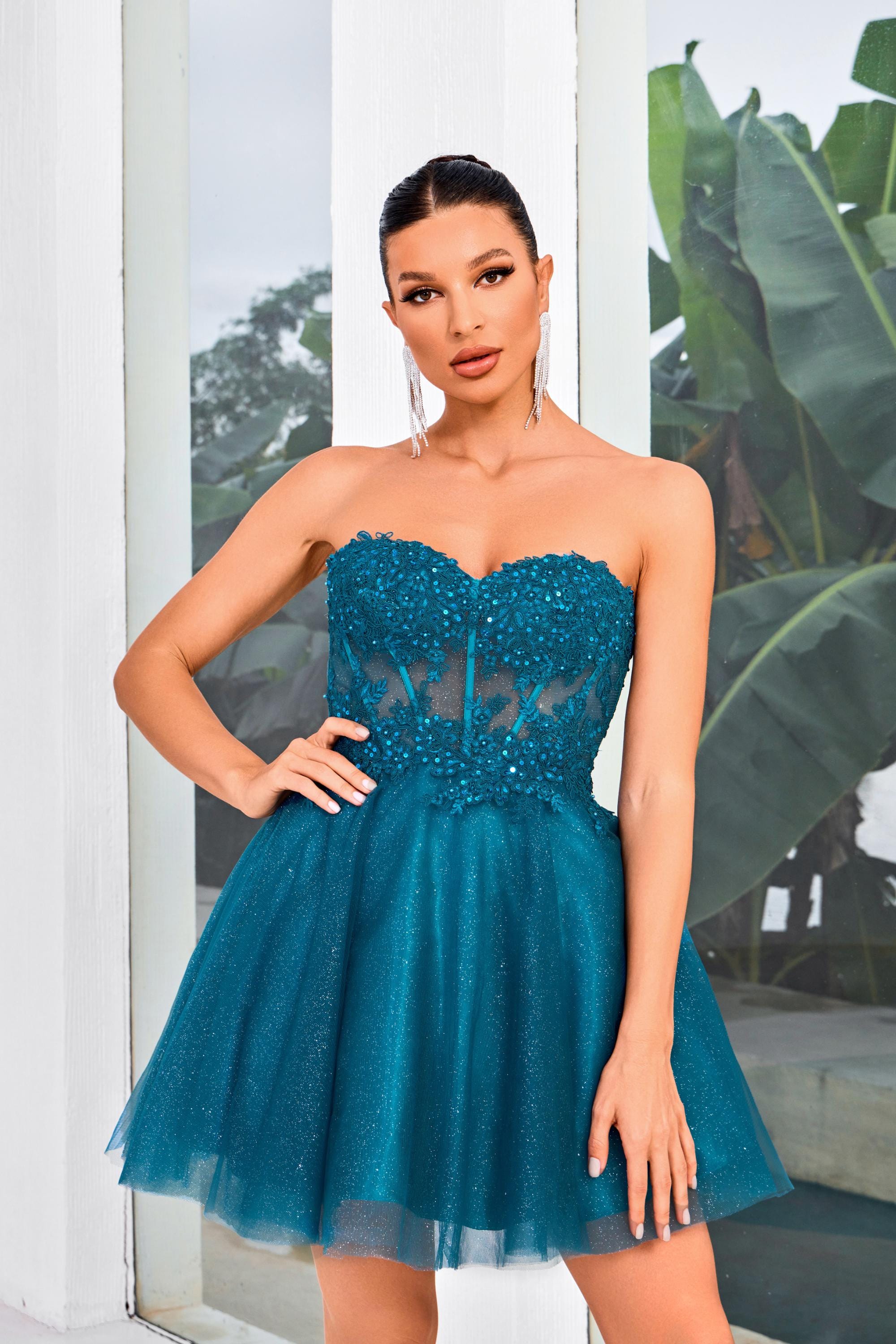 Jadore Evening Dress 4 / Teal Jadore: J24080