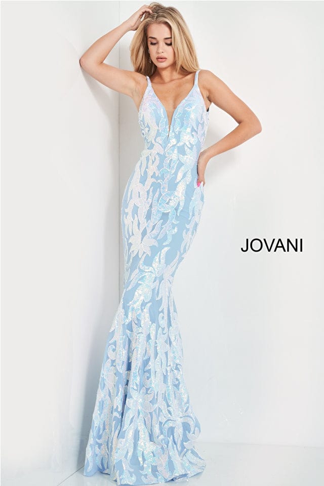 Light blue shop jovani prom dress