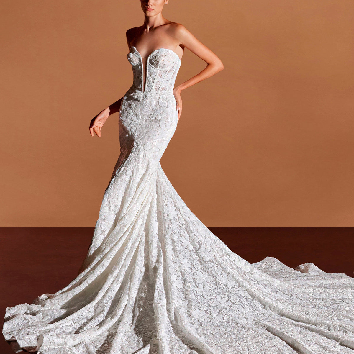 chinese dress ladies Pronovias Privee: Liya  Camellia Wedding Gown | Bridal Store