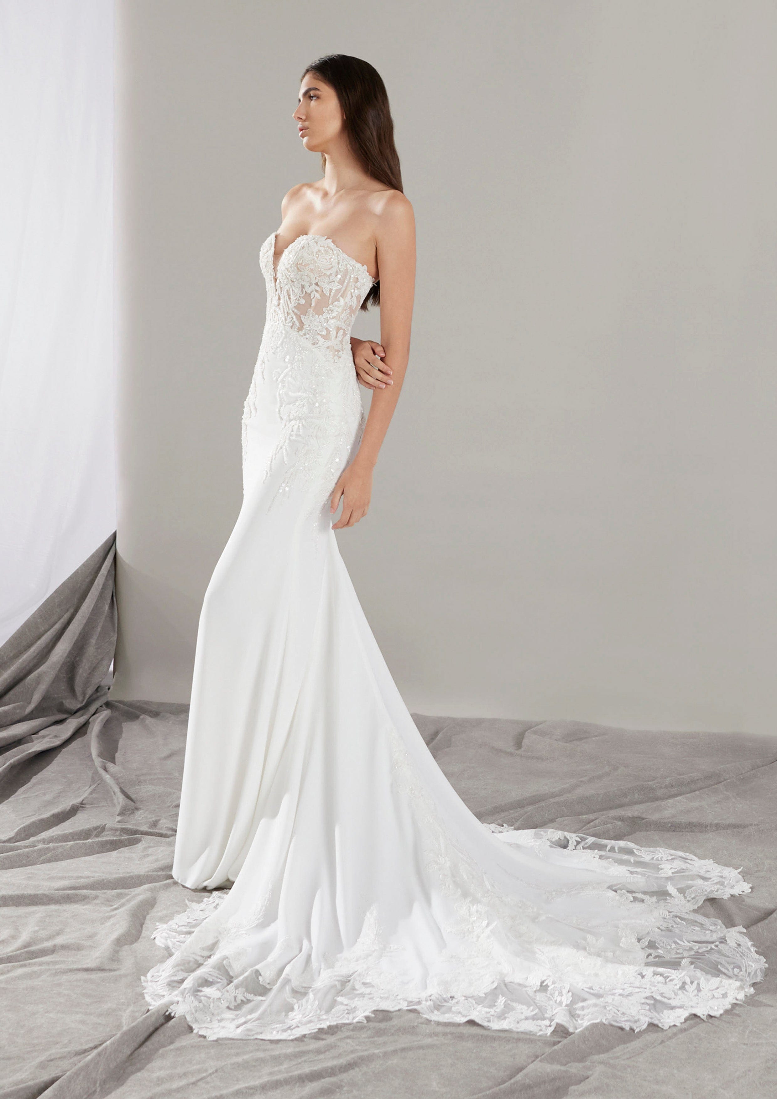 pronovias silk wedding dress Pronovias Bridal Mayon