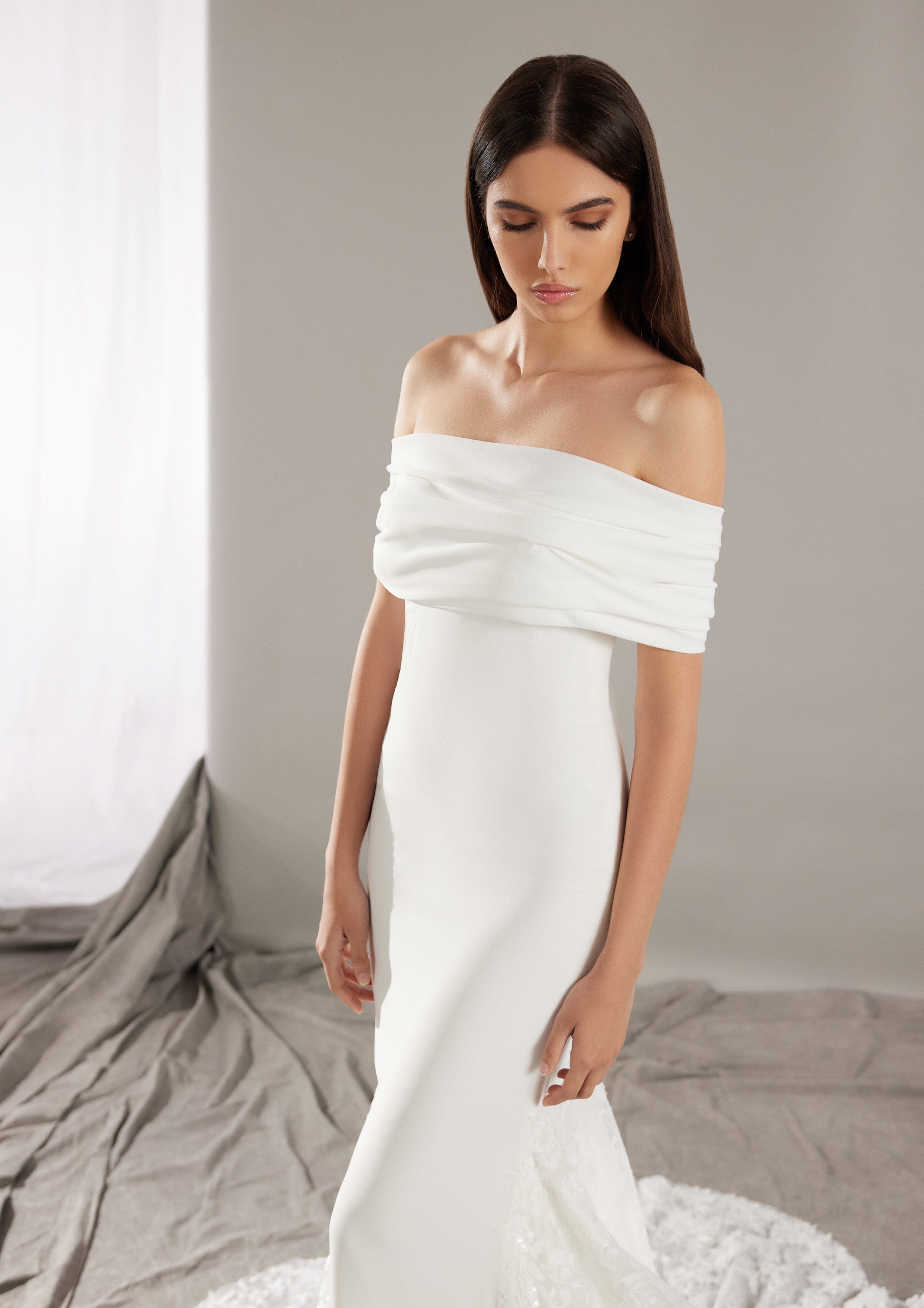 pronovias silk dress Modern ballgown wedding dress Finke