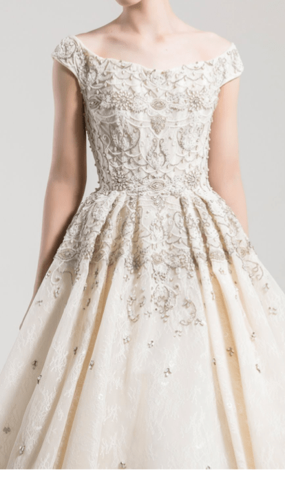 Saiid Kobeisy Wedding Dress 8 / Ivory/Cream Saiid Kobeisy: BR19-25 (Clearance)