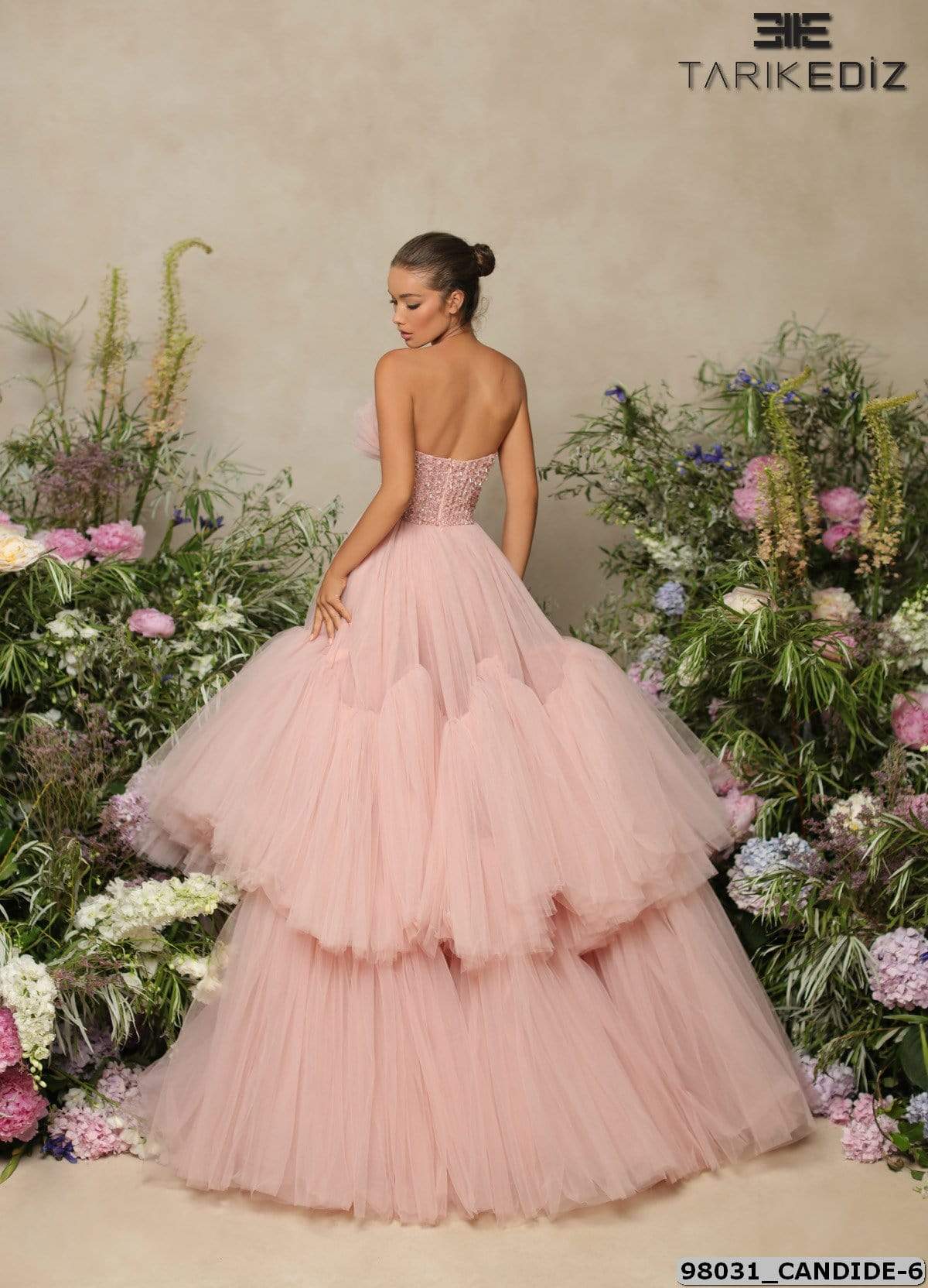 Tarik Ediz Evening Dress 8 / Special Pink Tarik Ediz: 98031 - Candide (Clearance)