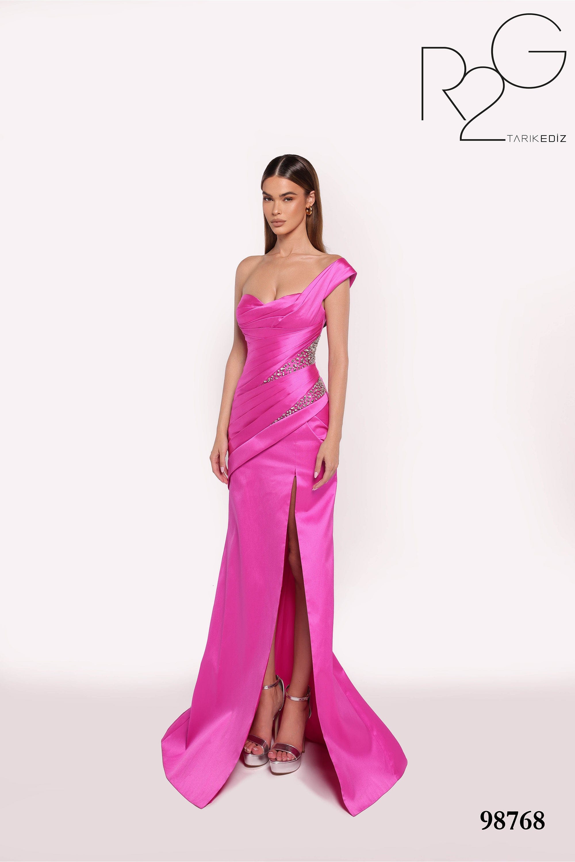 Tarik Ediz Evening Dress 0 / Fuchsia Tarik Ediz: 98768