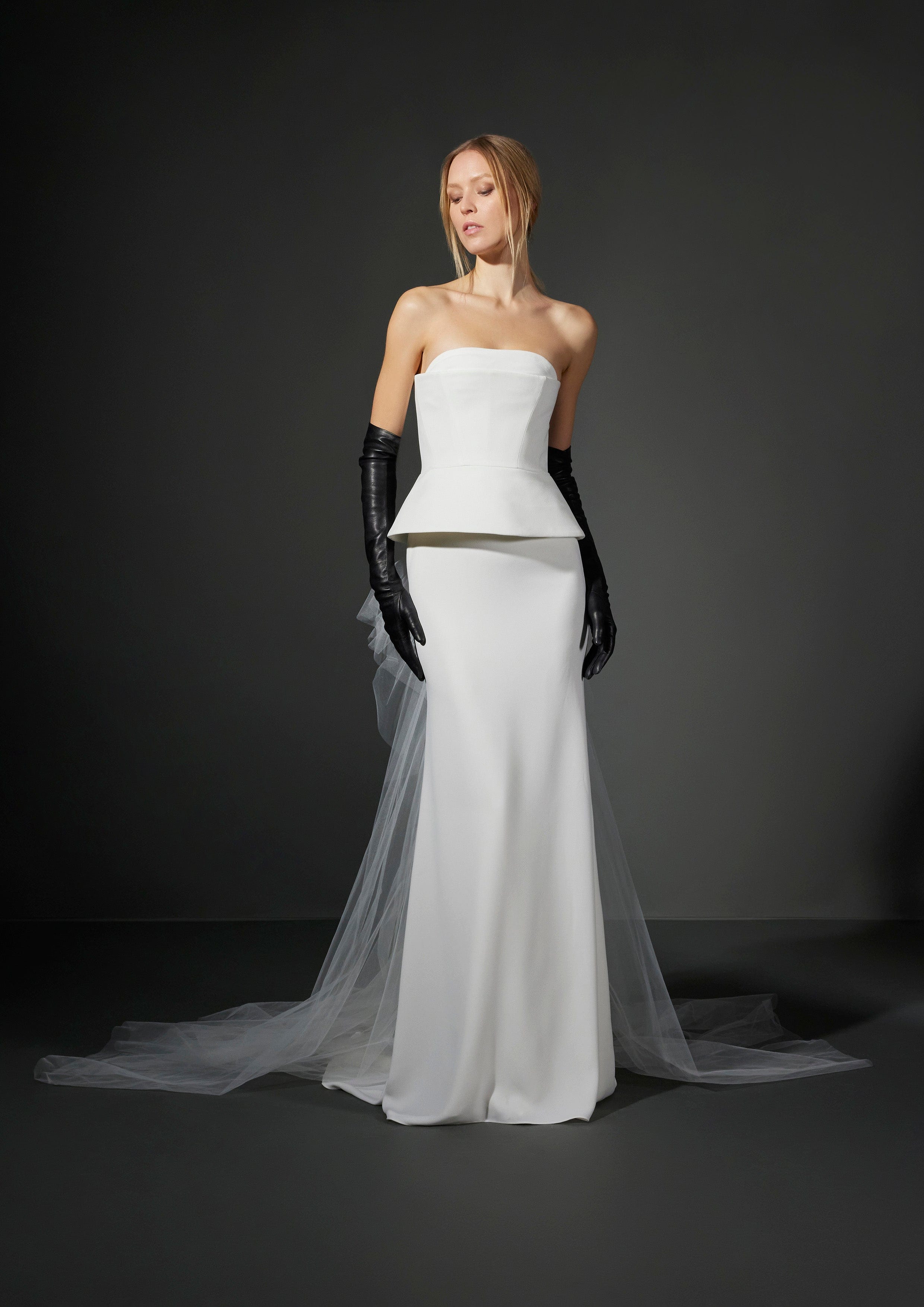 vera wang peplum dress LOOK 12 Vera Wang