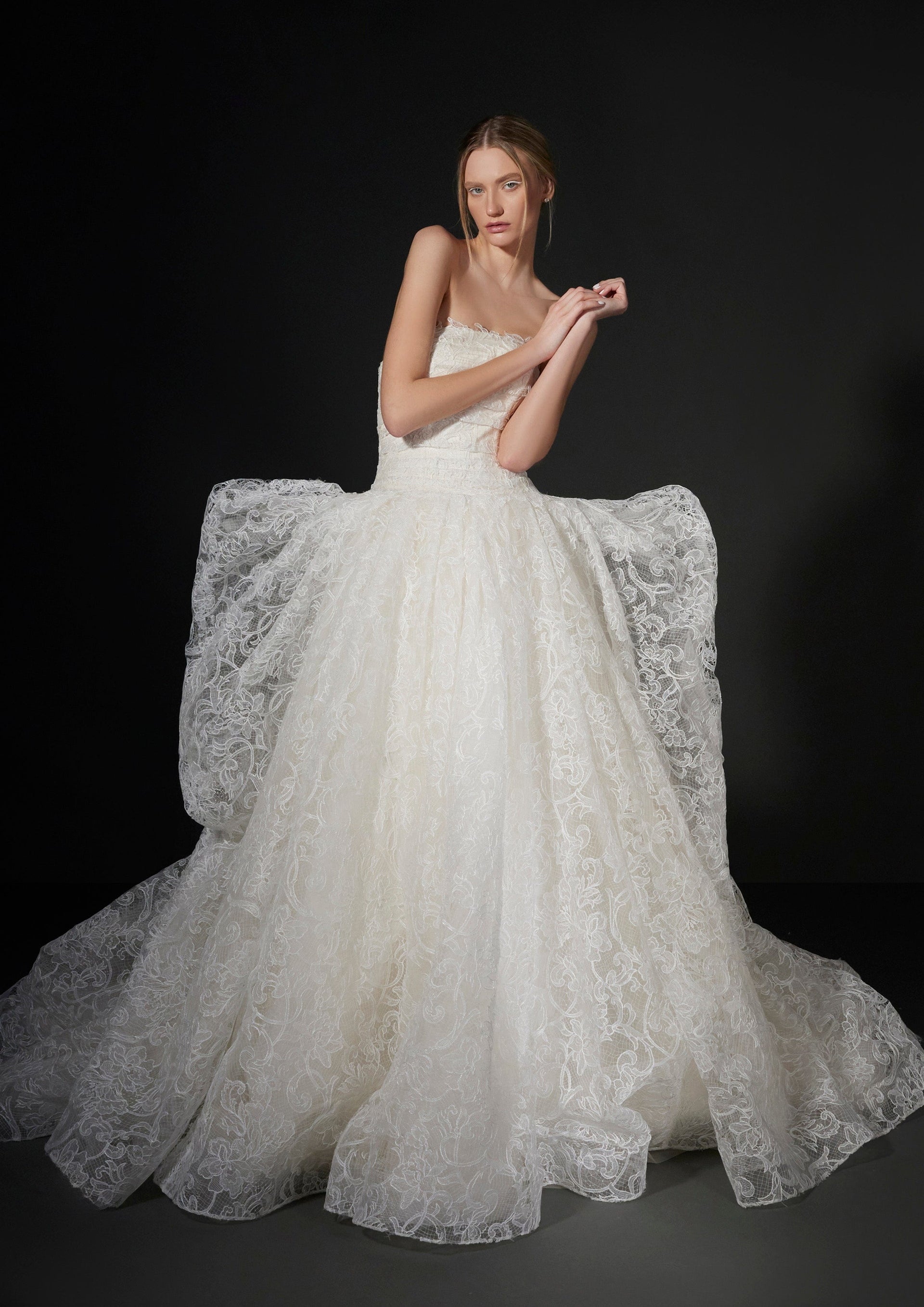 white by vera wang macrame lace wedding dress Fall 2020 WHITE x Vera Wang Collection
