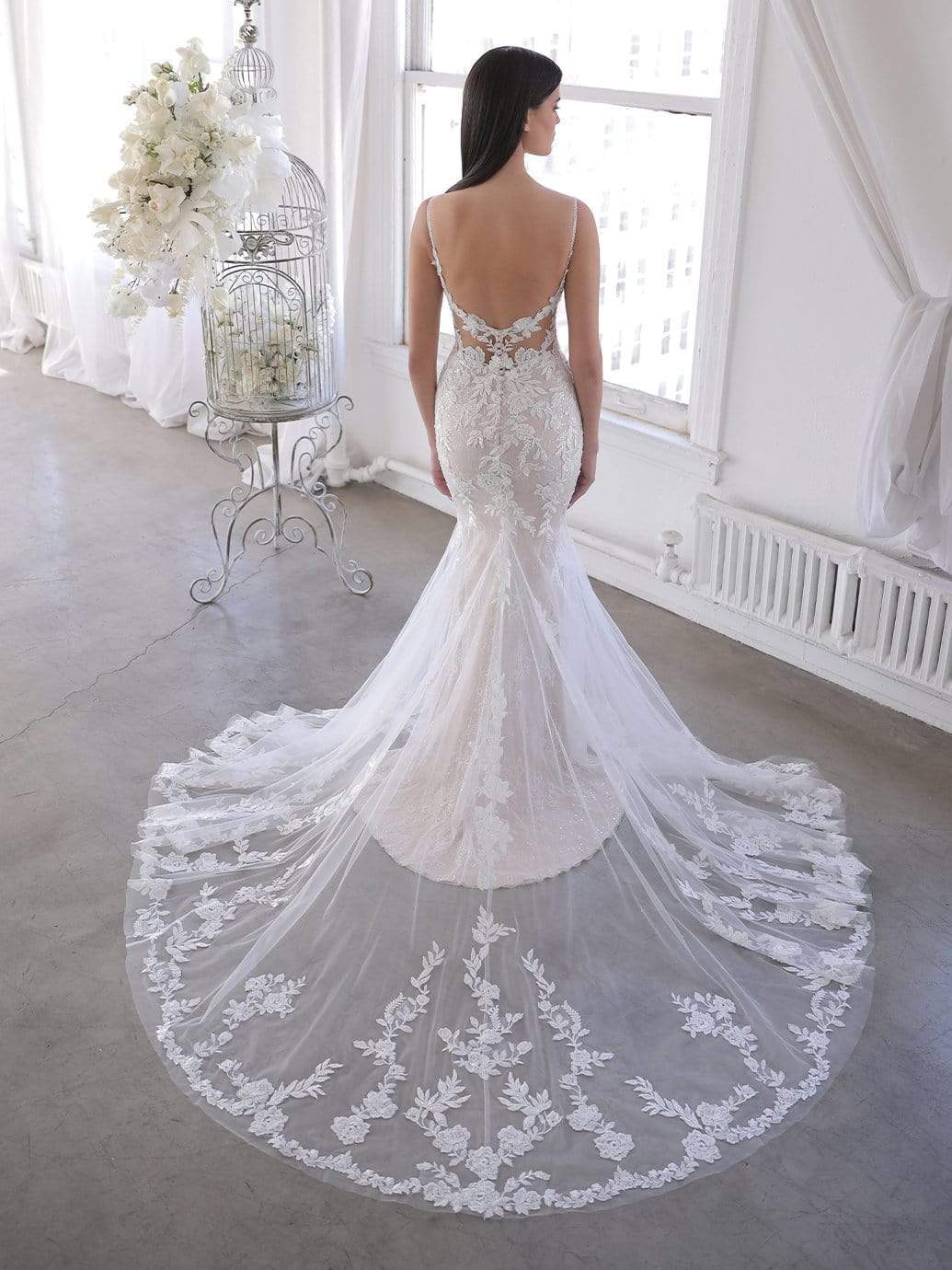 Silver blue orders wedding dress