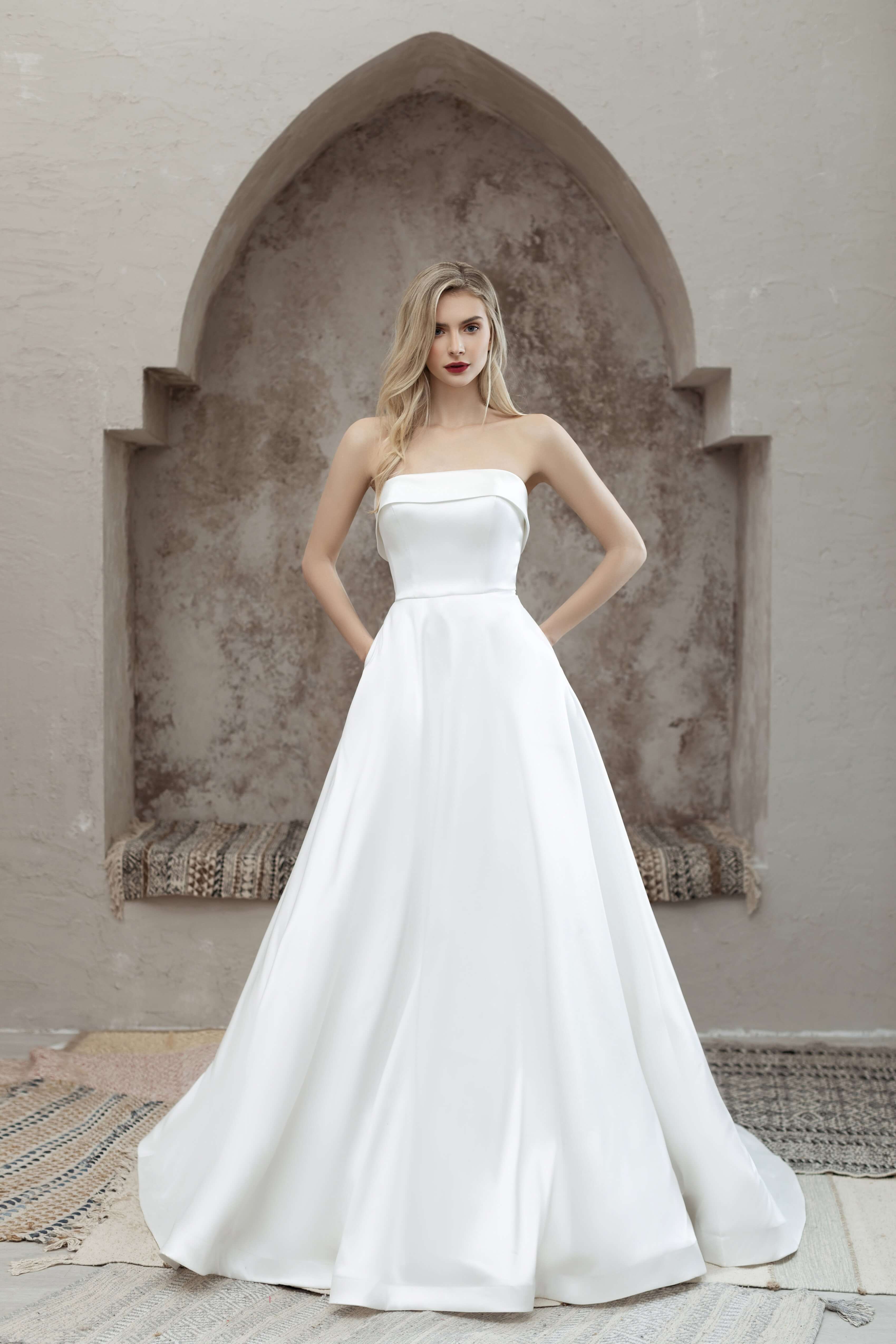 Davinci Bridal 50695 A Line Ruffle Layer Ballgown Wedding Dress Lace V –  Glass Slipper Formals