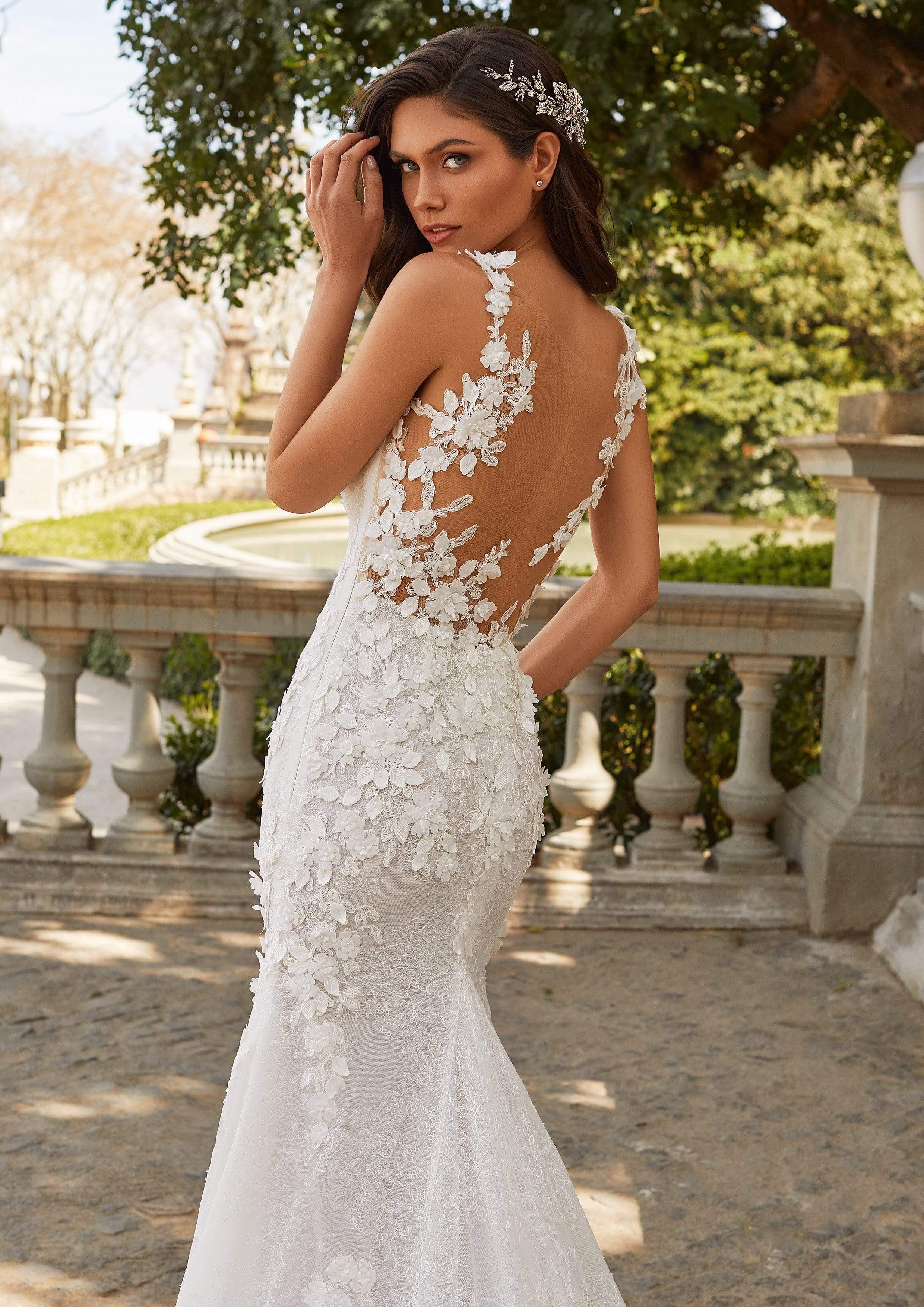 pronovias lace back wedding dress Pronovias Wedding Dress | Lace Back